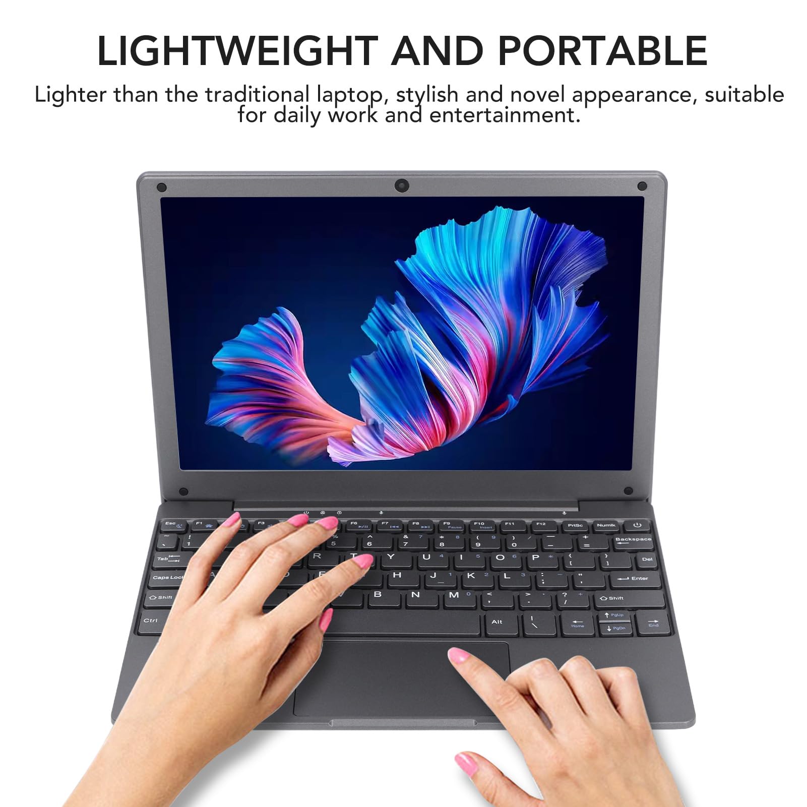 Mini PC, Small Laptop 1280x800 Multitasking Windows 11 for Business & Entertainment - 8GB RAM 256GB SSD with EU Plug | Portable Office Solution, Home Theater, Digital Signage