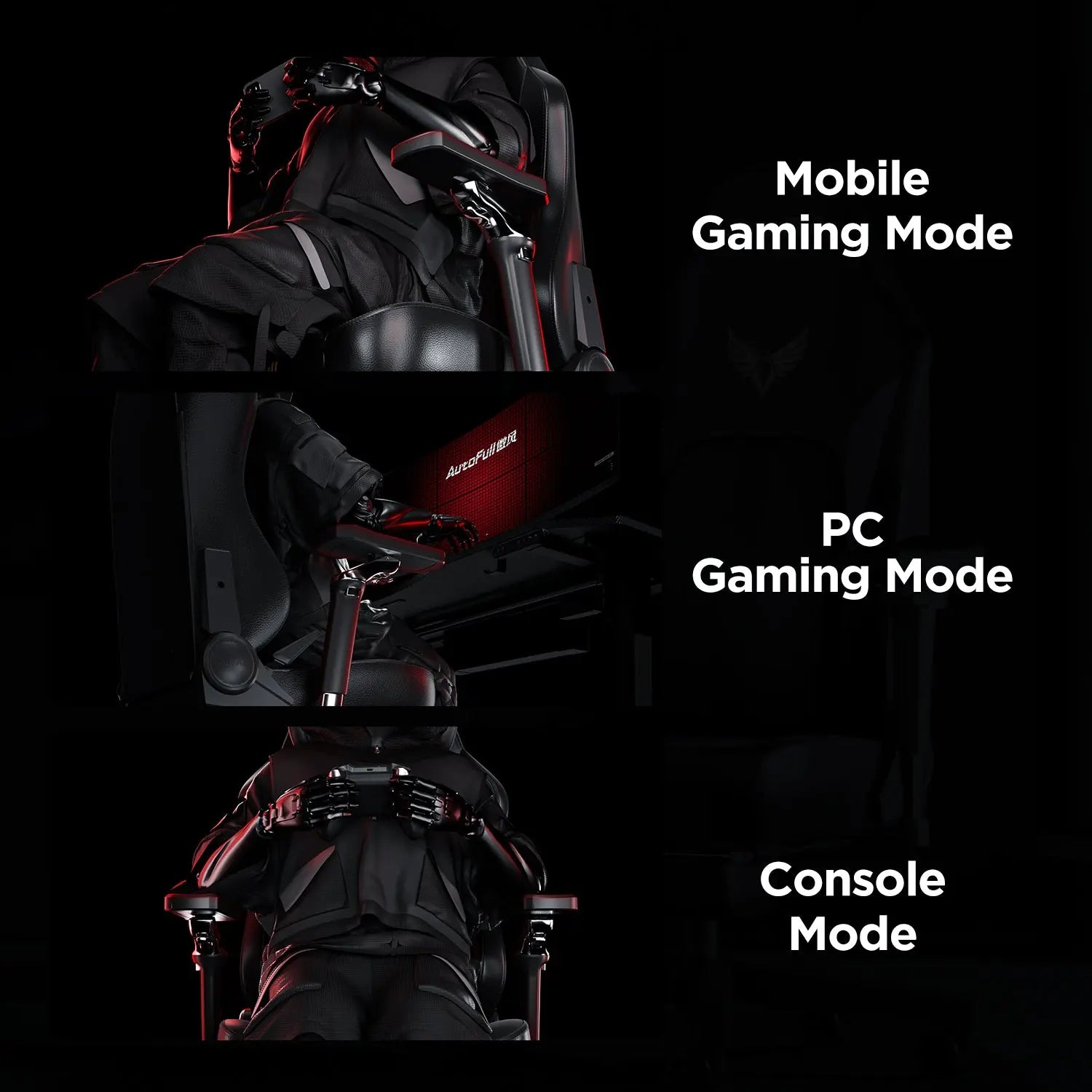 AutoFull M6 Pro Ergonomic Gaming Chair with Lumbar Support - High Back Racing Style for PC, Office, and Esports - Adjustable Height & Reclining for Ultimate Comfort