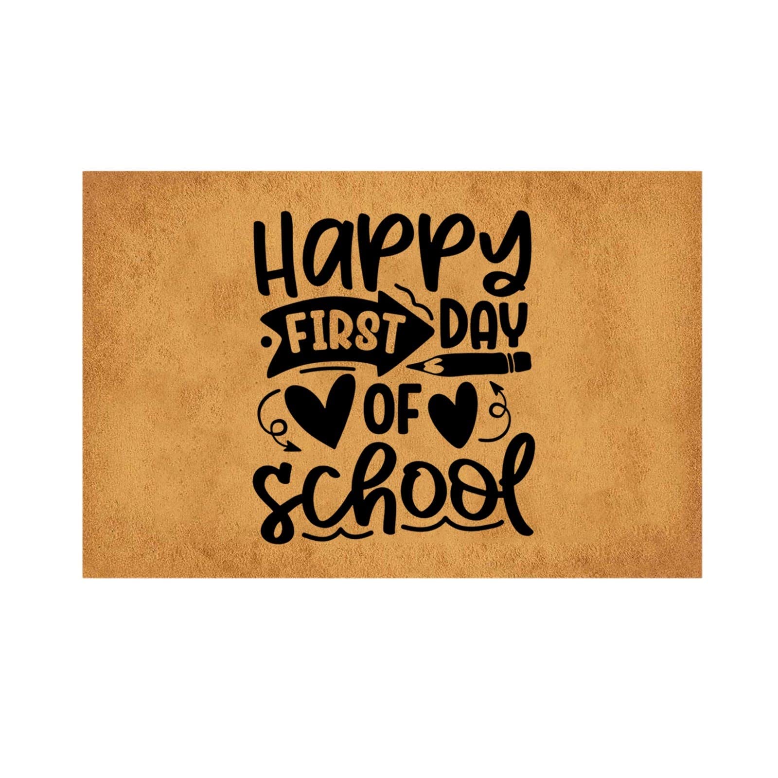Happy First Day of School Welcome Doormat - Non-Slip Back to School Decor for Pre-K & Kindergarten - Perfect for Classroom Entrance, Home Entryway & Teacher Gifts