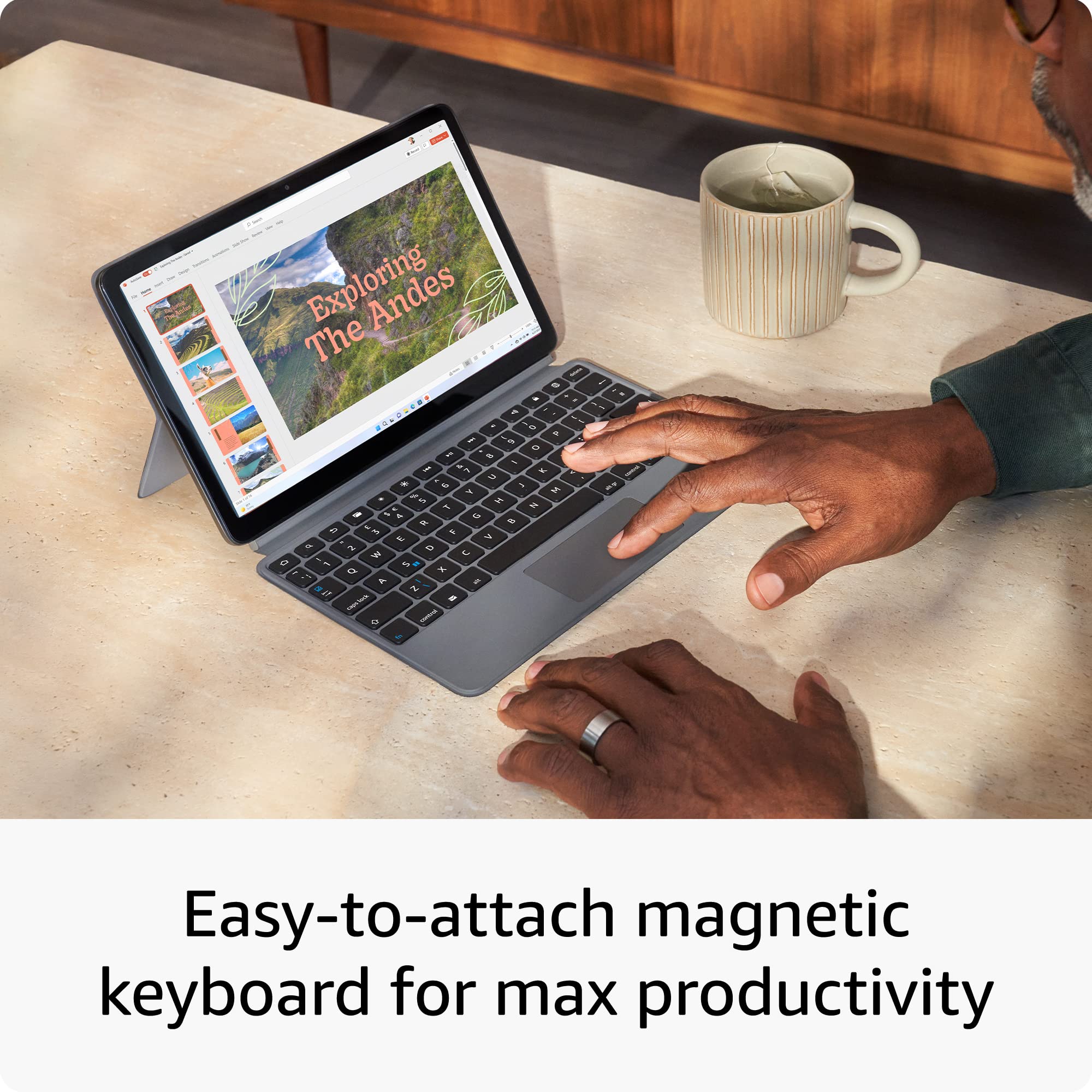 Amazon Fire Max 11 Tablet (2023 Newest Generation) with Keyboard Case Bundle - Octa-Core Processor, 4GB RAM, 64GB Storage, 14-Hour Battery Life - Grey (No Ads) - Perfect for Work, Study & Entertainment