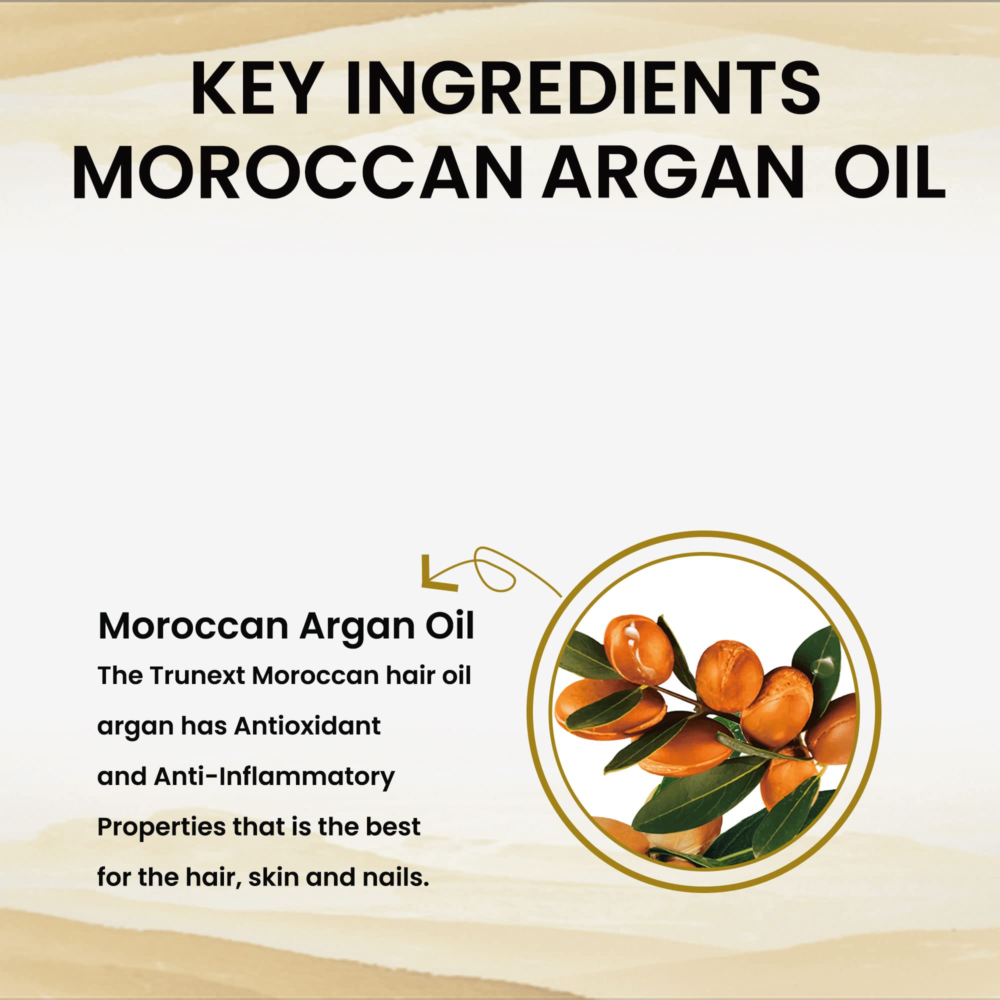 TRUNEXT Moroccan Argan Oil for Hair - 200ml Natural Hair Treatment to Revive, Protect & Strengthen Dry, Damaged Locks - Perfect for Daily Hydration & Heat Styling Protection