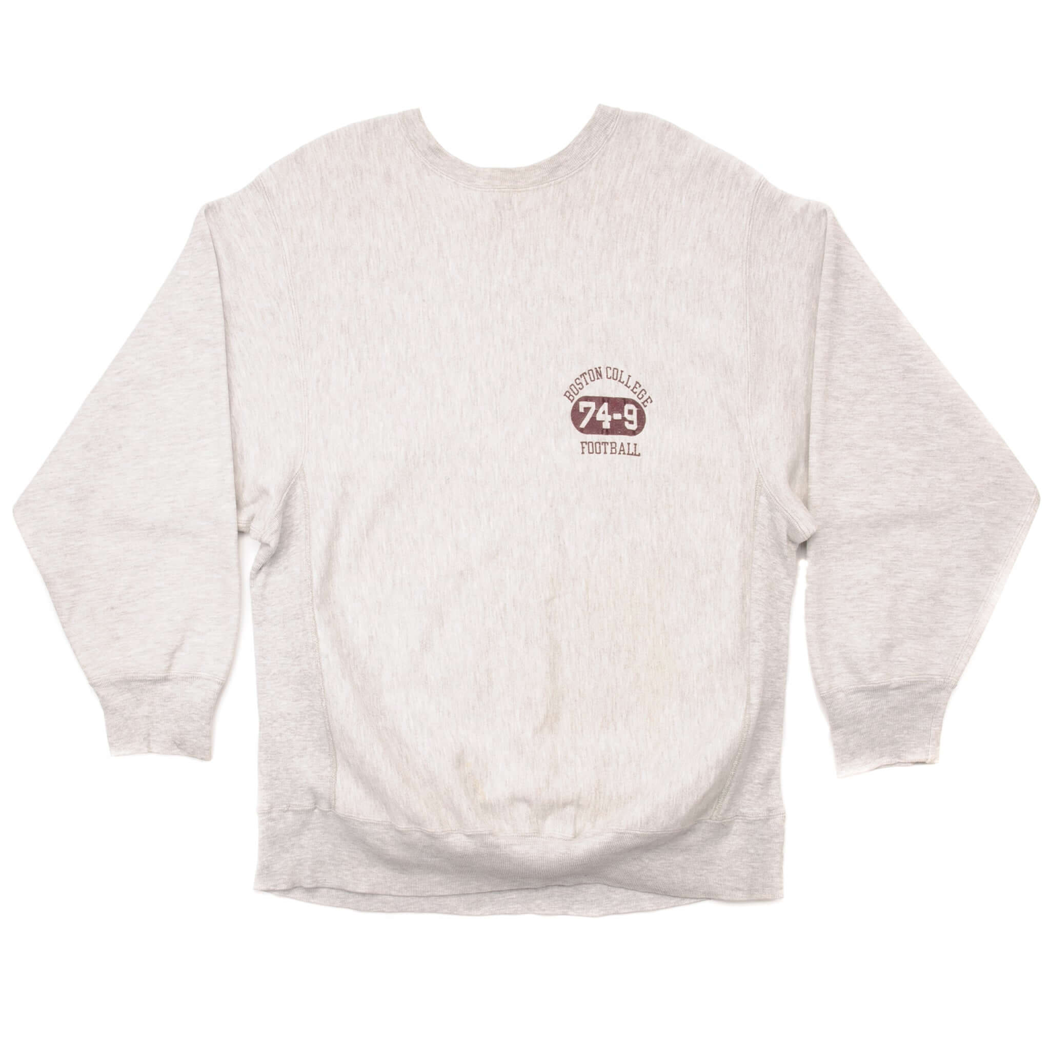Vintage Champion Reverse Weave Boston College Sweatshirt 1980s XL Made in USA - Retro College Style for Casual Wear & Sports Fans
