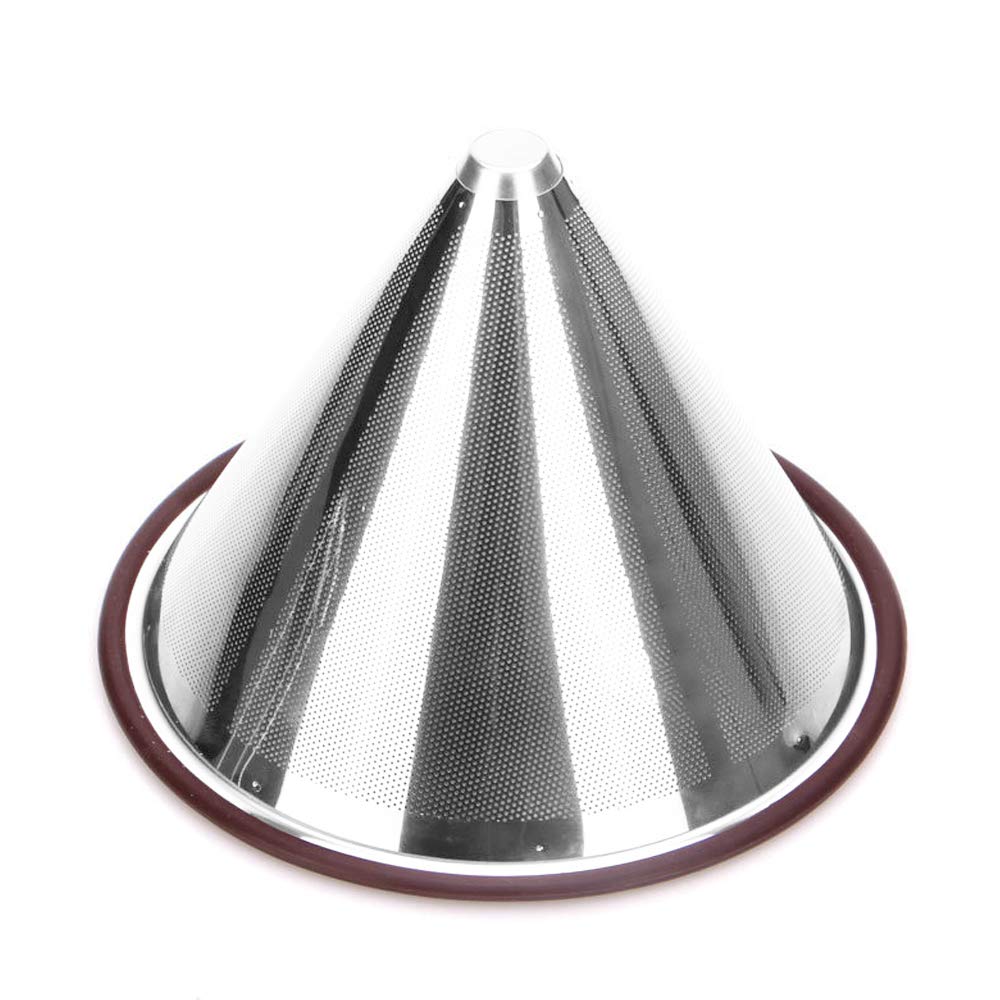 Stainless Steel Pour Over Coffee Filter - Reusable Double Mesh for Home & Office Brewing