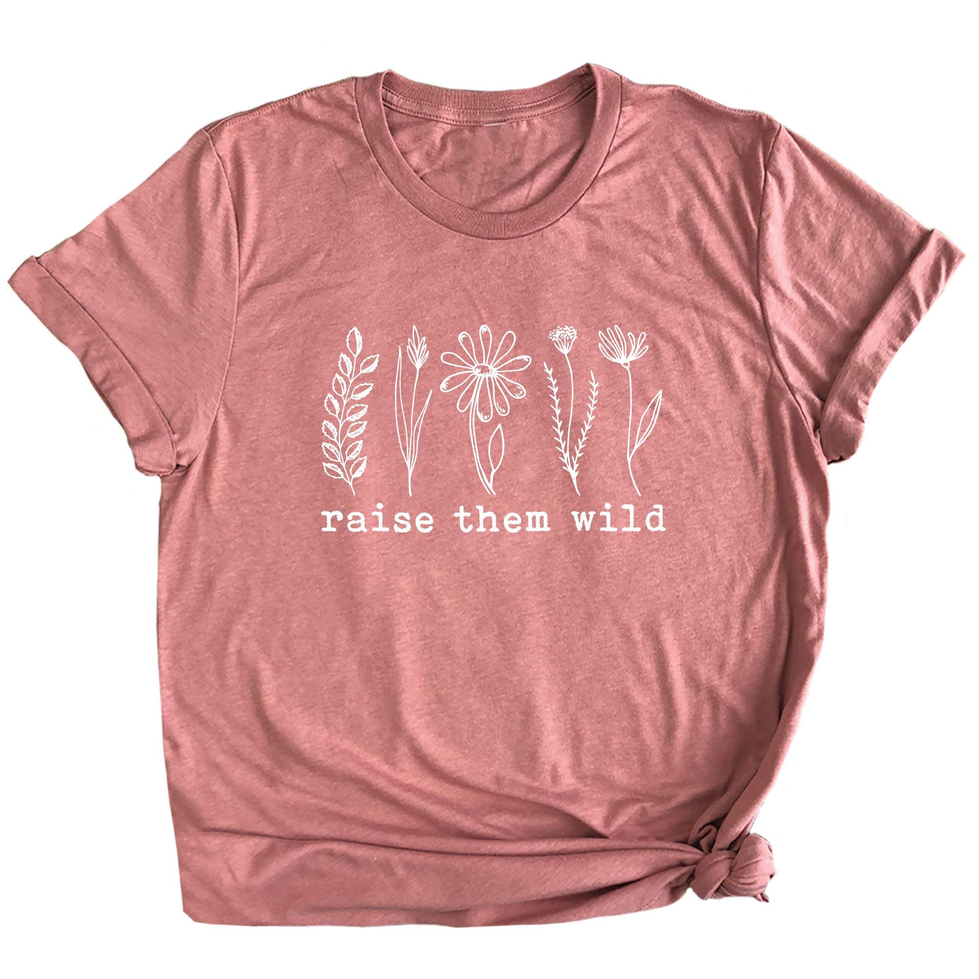 Raise Them Wild Mom Plants Premium Unisex T-Shirt - Comfortable Cotton Tee for Nature Lovers, Parenting & Outdoor Activities