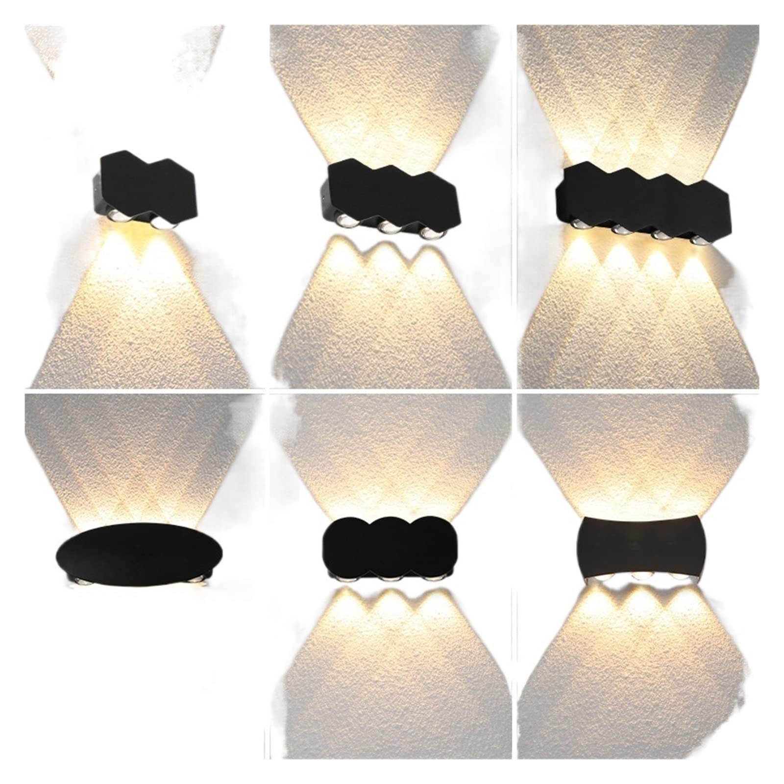 Waterproof LED Wall Lamp for Outdoor Patio & Garden - Creative Decorative Lighting for Living Room, Bedroom & Background - Perfect for Ambiance & Accent Lighting (Type B 1110)