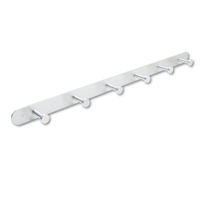 6-Hook Metal Wall Coat Rack with Nail Head Design - 36