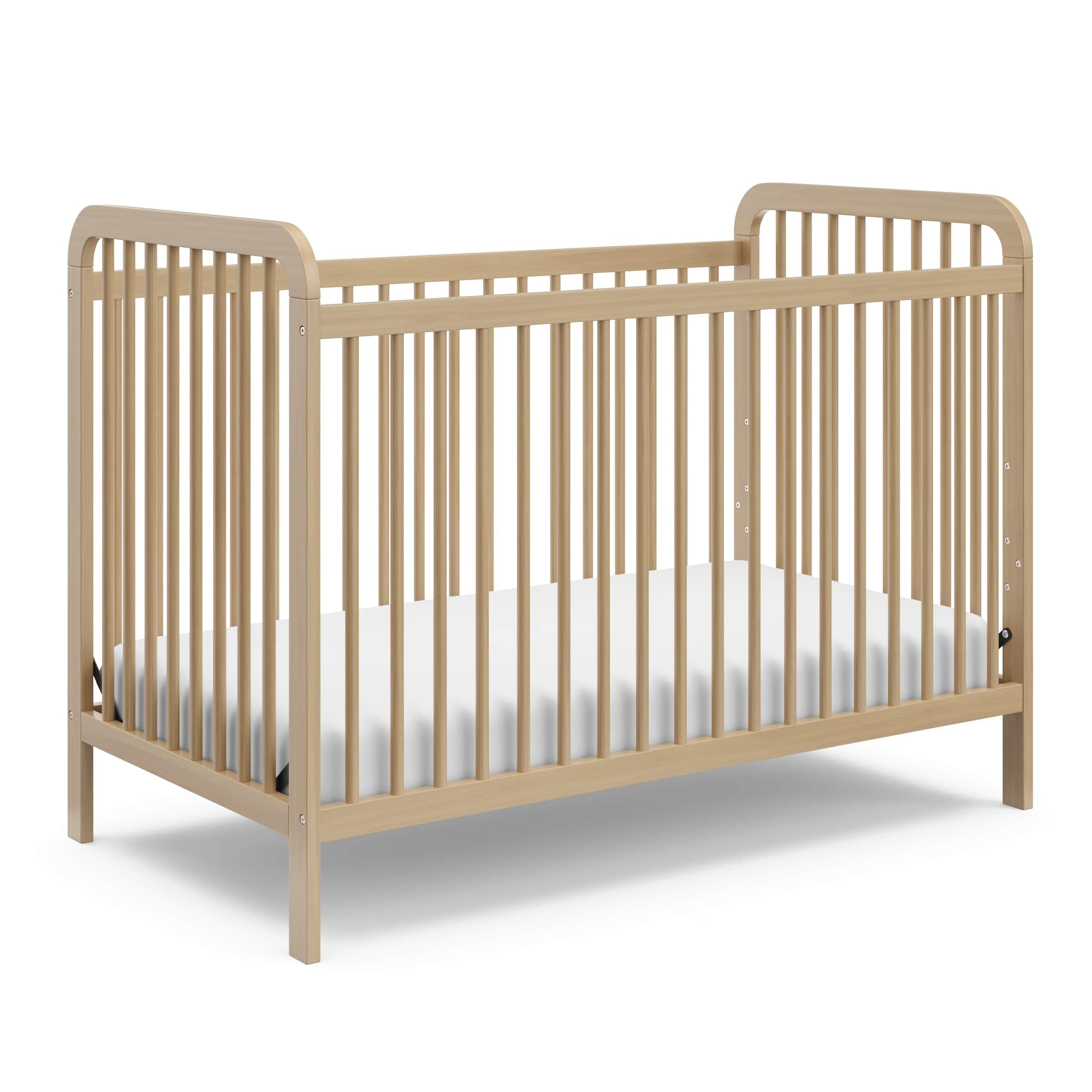 Storkcraft Pasadena 3-in-1 Convertible Crib in Driftwood - GREENGUARD Gold Certified, Converts to Daybed & Toddler Bed, Fits Standard Full-Size Crib Mattress, Adjustable Mattress Height - Perfect for Nursery, Baby Room & Toddler Bedroom Transition