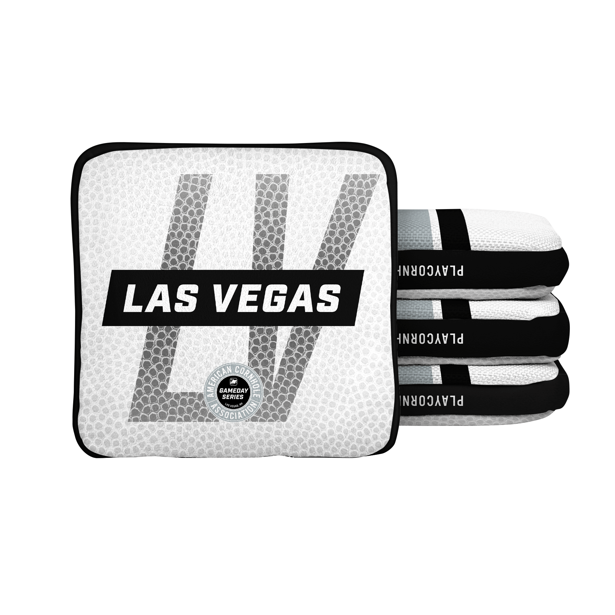 Premium Cornhole Bags - Las Vegas Football Team Design with Stripes & Synergy Edge Technology | Perfect for Tailgating, Backyard BBQs & Game Day Parties