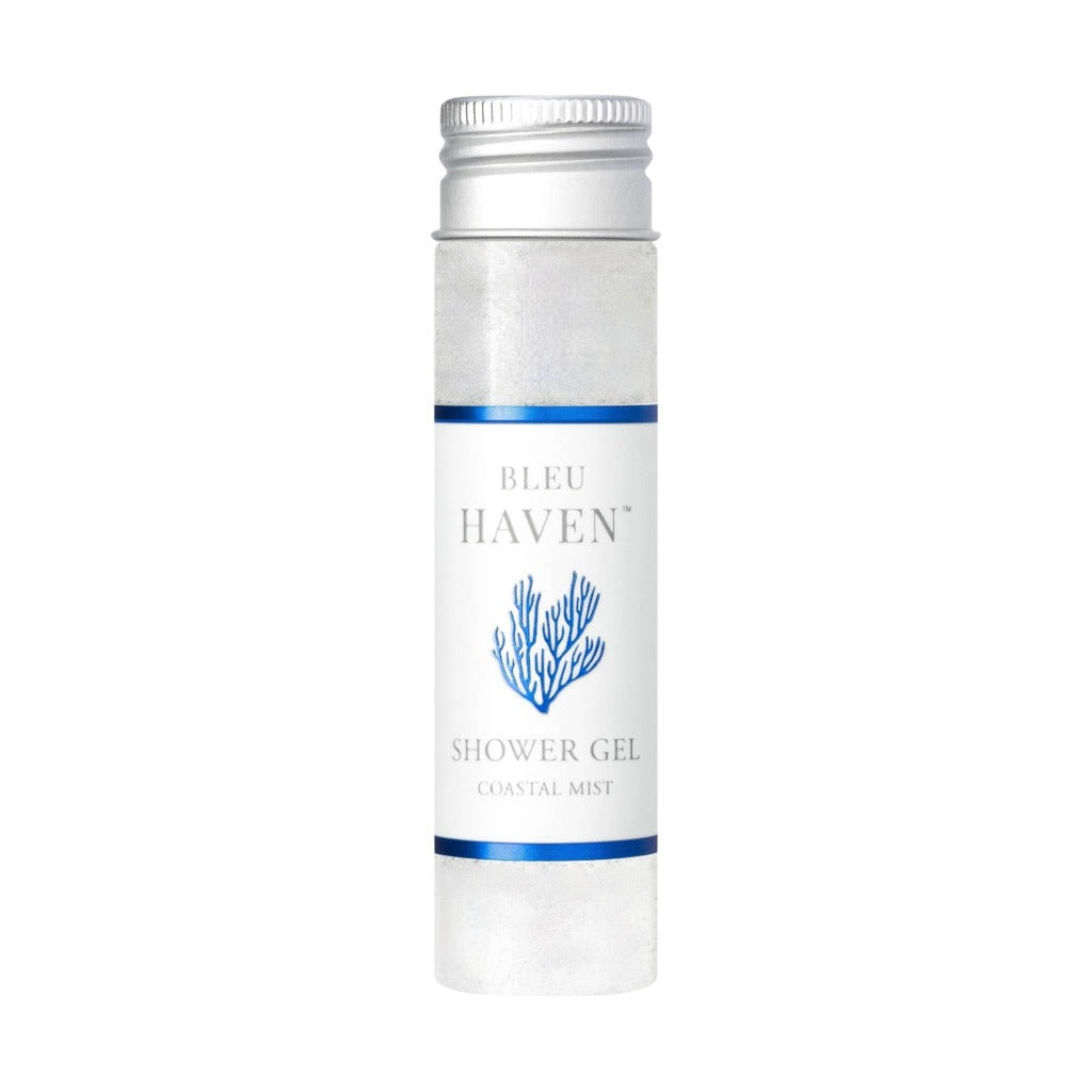 Bleu Haven Refreshing Shower Gel - 40ml Travel Size for Men & Women - Hydrating & Moisturizing Body Wash for Daily Use in Gym, Travel, or Home