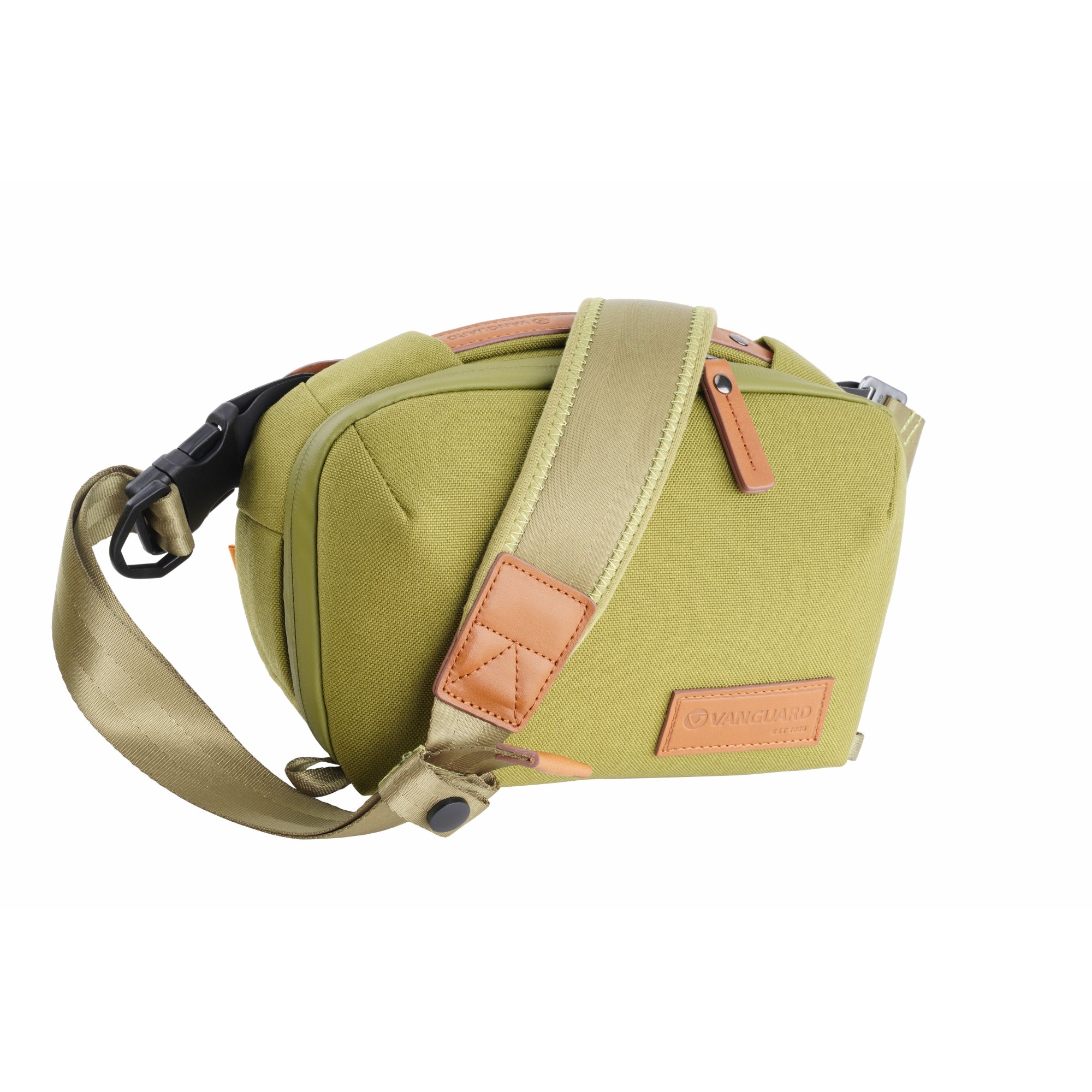 VEO City CB29 GR Crossbody Camera Bag for DSLR & Mirrorless Cameras - Lightweight & Water-Resistant Green Shoulder Bag for Travel, Hiking & Everyday Use