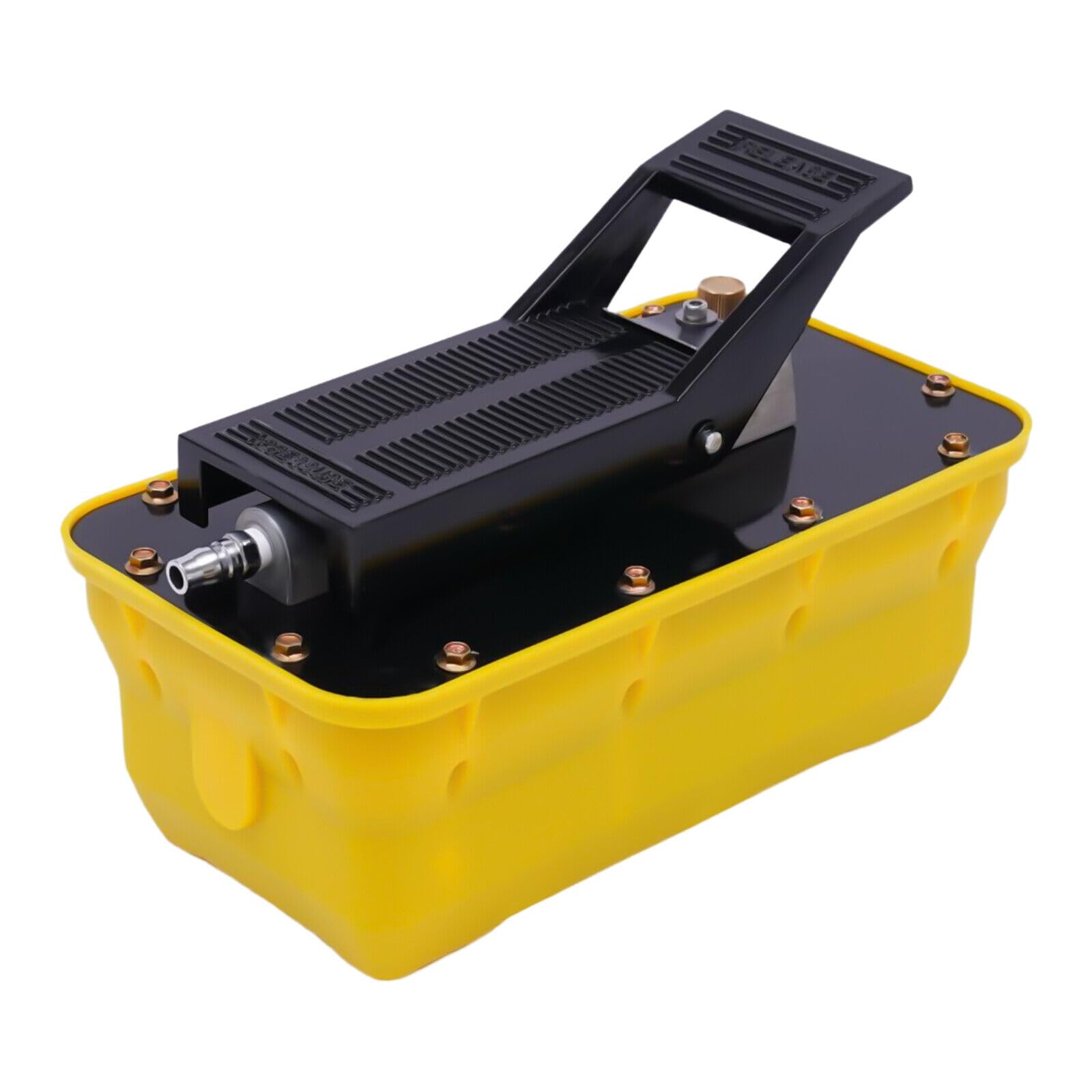 10 Ton 10000PSI Air Hydraulic Pump - High Pressure Pneumatic Foot Pump for Auto Body Frame Machine, Rotary Lift & Porta Power with 2.3L Capacity & Hose - Perfect for Car Repair Shops, Hydraulic Pressing & Heavy Duty Lifting