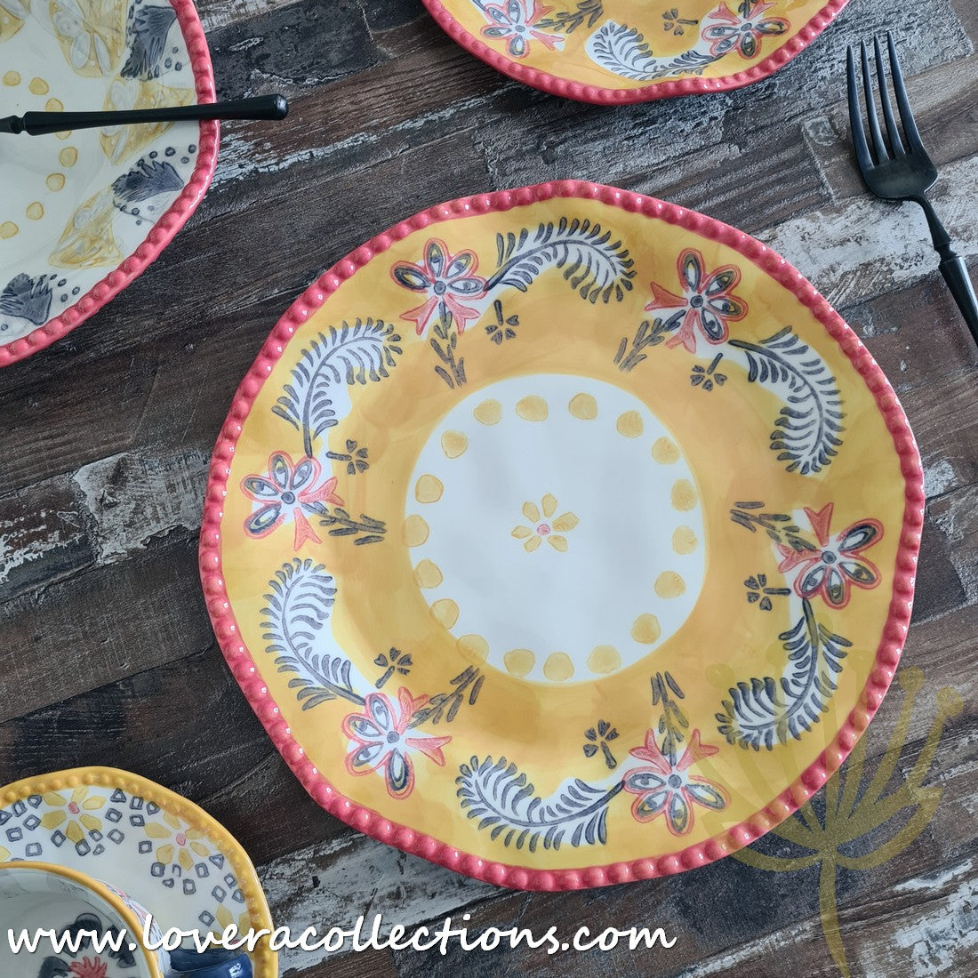 Afrocentric Yellow Dinnerware & Serveware Set - Modern African-Inspired Plates, Bowls & Serving Dishes for Stylish Dining & Entertaining