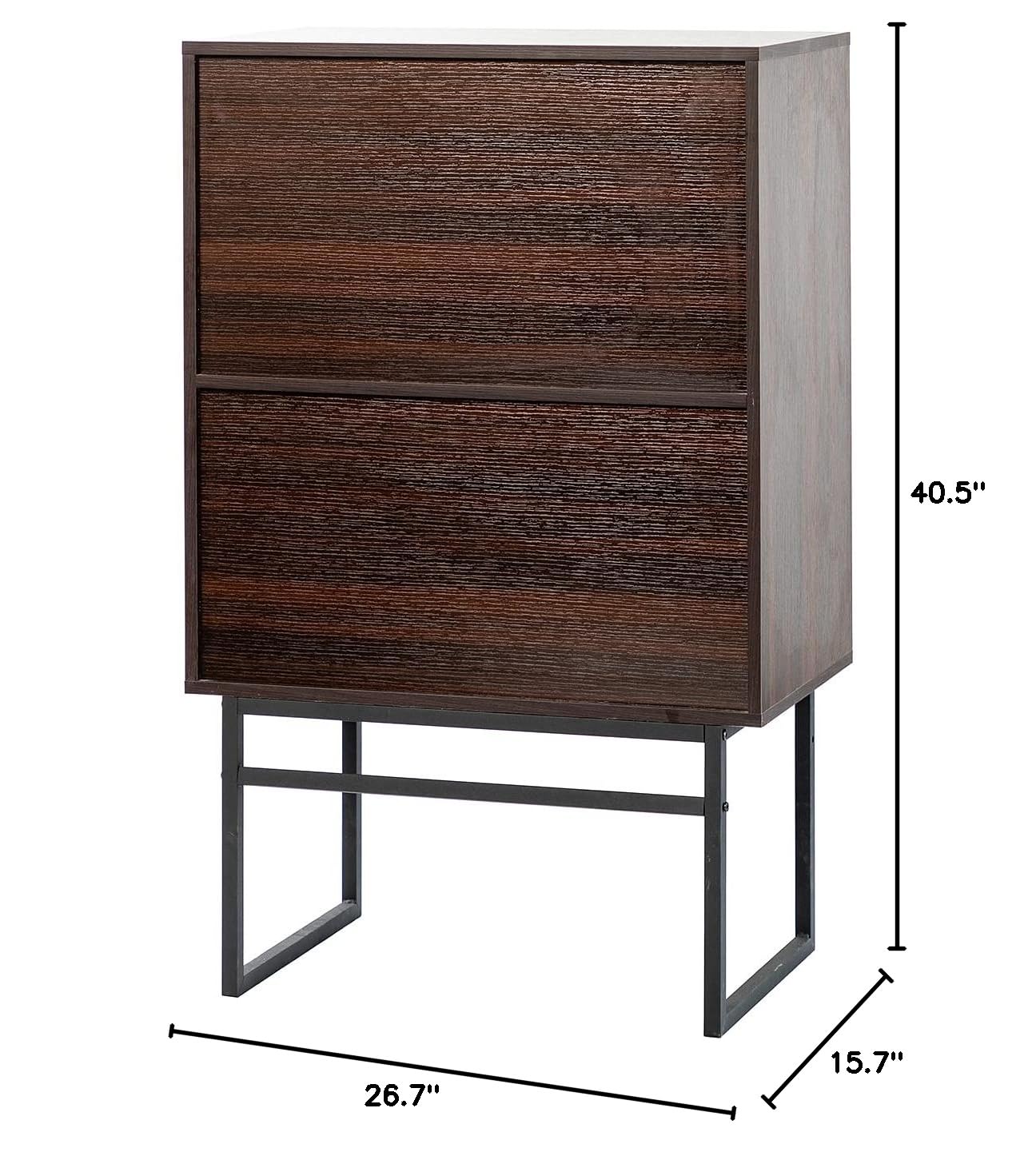 Handmade Natural Rattan Storage Cabinet with 2 Doors - Dark Brown Console Table, Sideboard Buffet Cabinet for Living Room, Dining Room, Entryway & Kitchen - Perfect for Home Organization & Stylish Storage Solutions