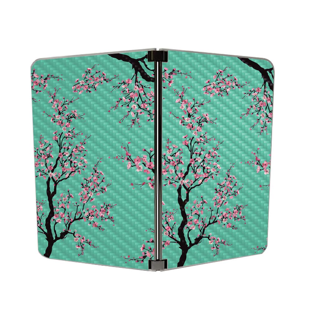 Carbon Fiber Skin for Microsoft Surface Duo - Cherry Blossom Design | Protective Cover for Work & Travel