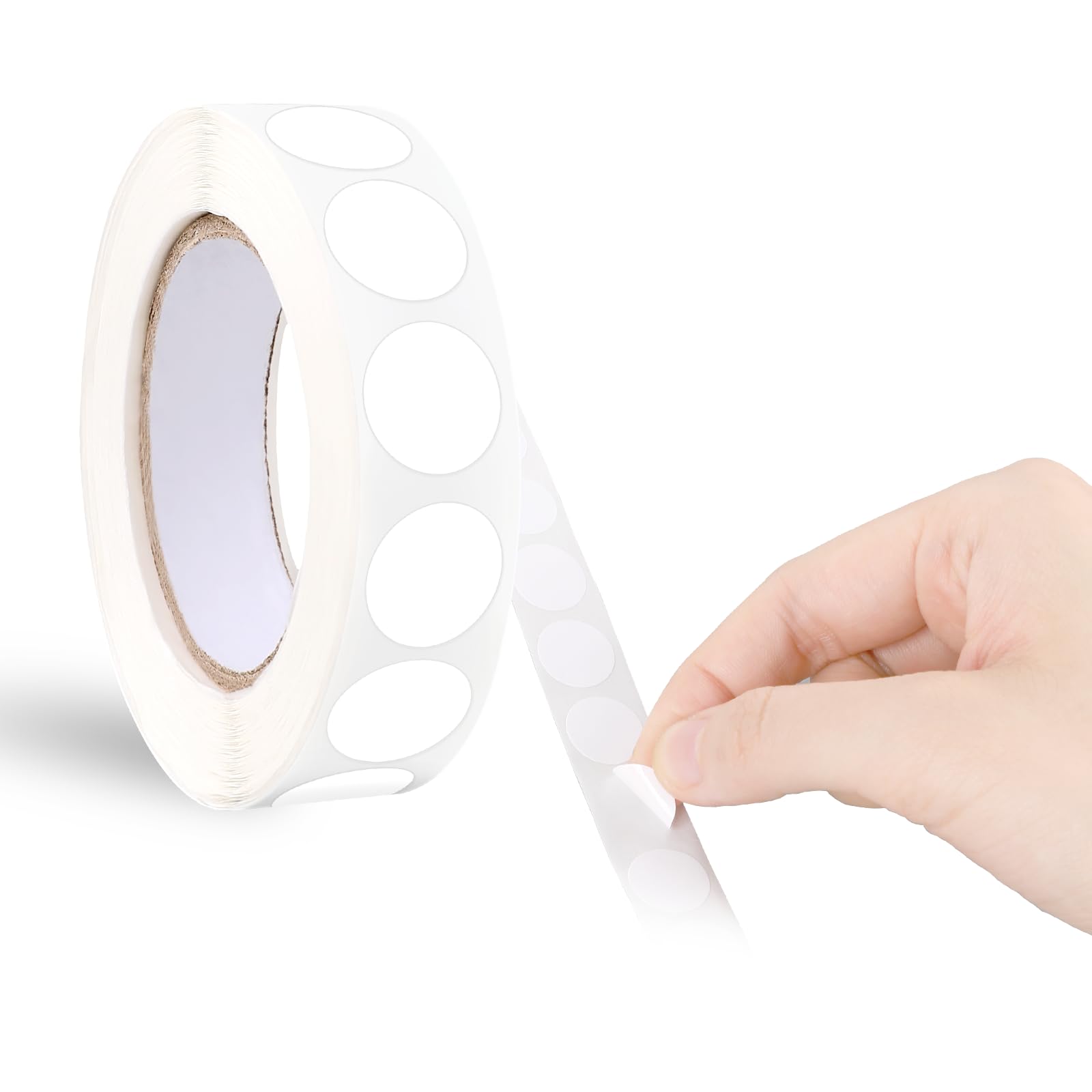 1000 Pcs White Round Stickers - 0.5 Inch Blank Circle Dot Labels for Writing | Perfect for Classroom, Office, Crafts & Organization | Cobee Writable Stickers for Notes, Color Coding & DIY Projects