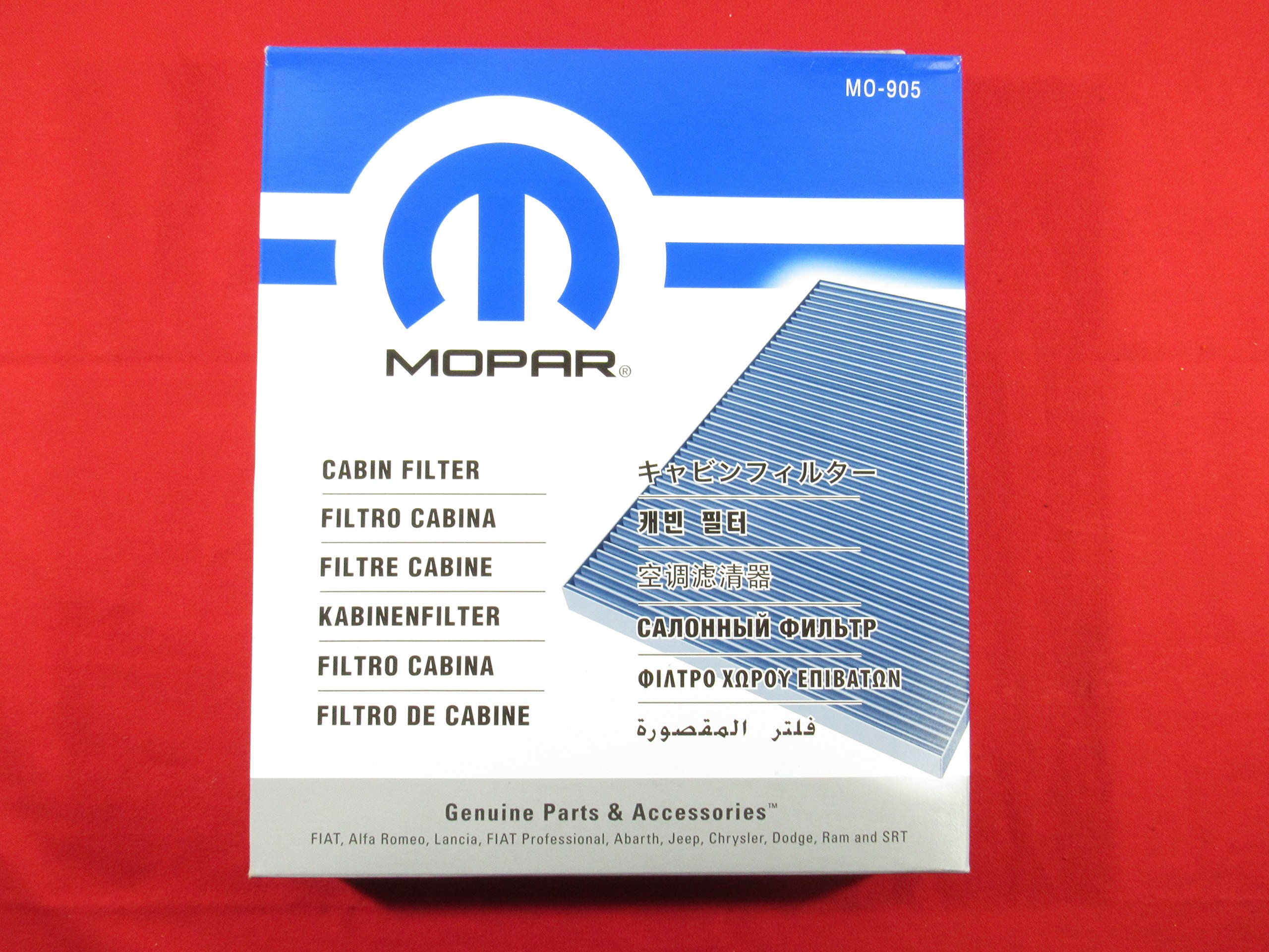 Mopar 82205905 High Efficiency HVAC Replacement Air Filter - Compatible with Vehicle Production Air Filtration Systems | Perfect for Car AC Maintenance & Cabin Air Quality Improvement