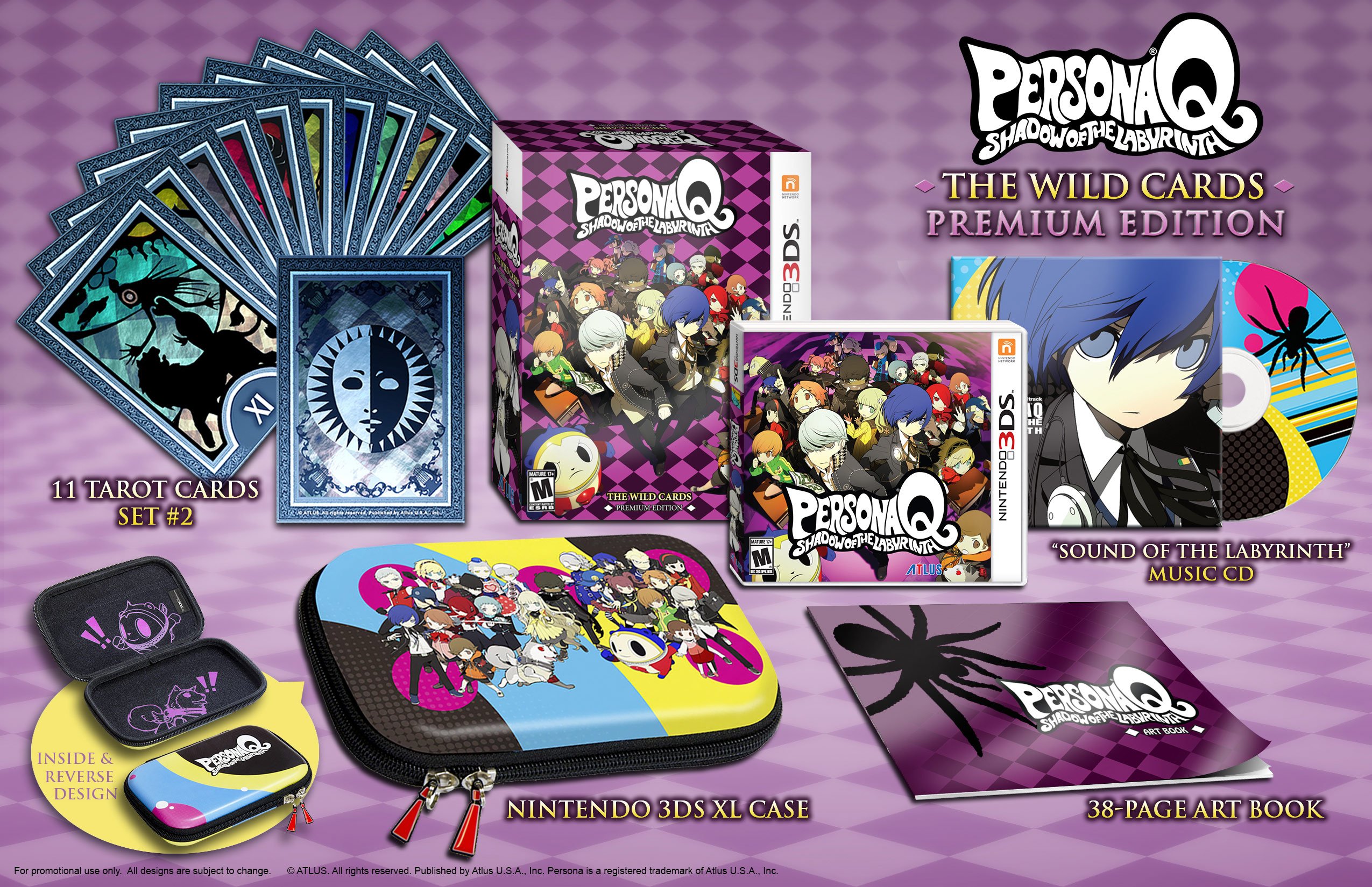 Persona Q: Shadow of the Labyrinth - The Wild Cards Premium Edition for Nintendo 3DS | Limited Collector's Edition RPG Game | Perfect for Anime Fans and JRPG Enthusiasts