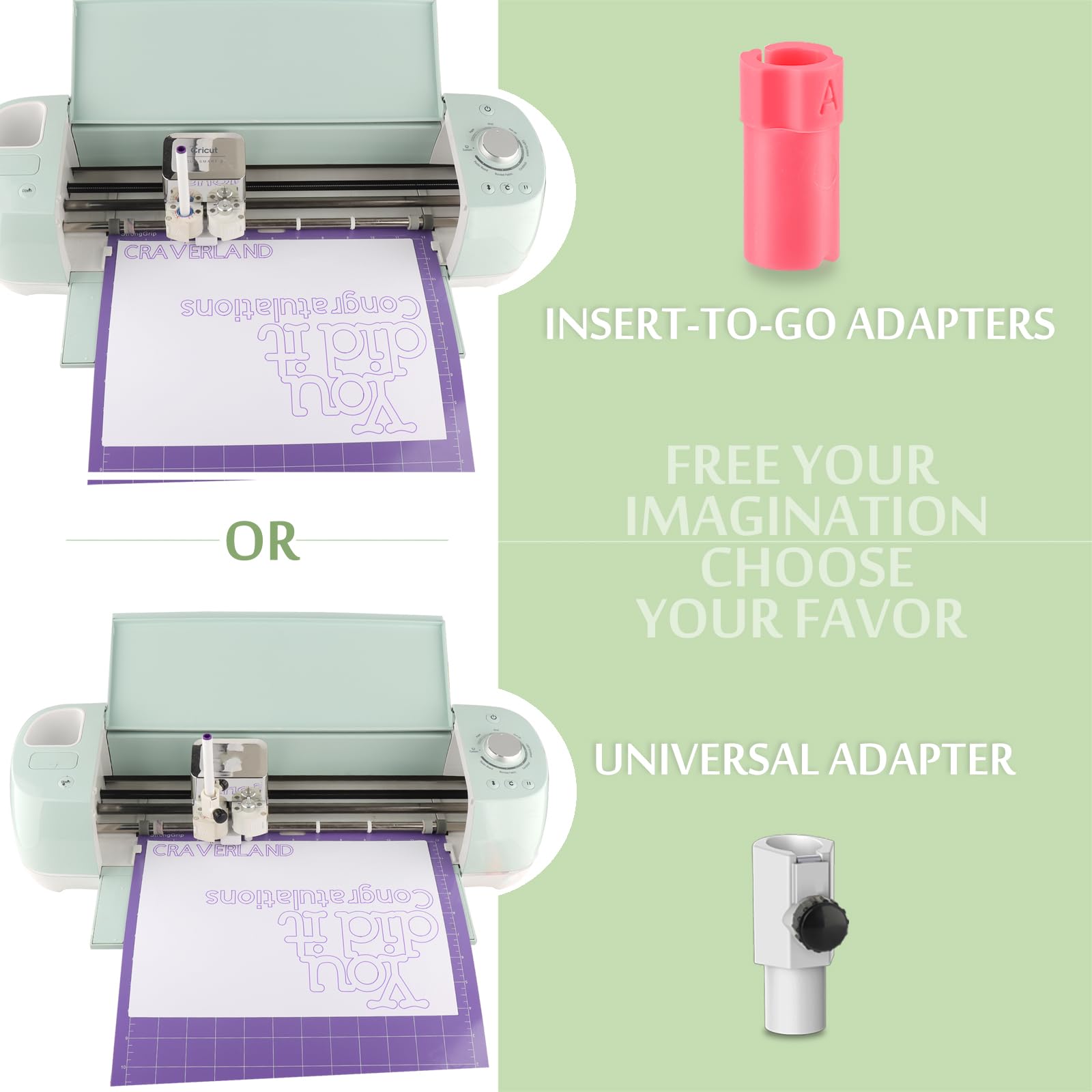 Ultimate Pen Adapters Set for Cricut Maker 3, Maker, Venture, Explore 3, Explore, Air 2 & Air - 15 Quick Insert-to-Go Adapters with Universal Holder - Fits All Pens Under 0.5in - Perfect for DIY Crafts, Vinyl Cutting & Paper Projects