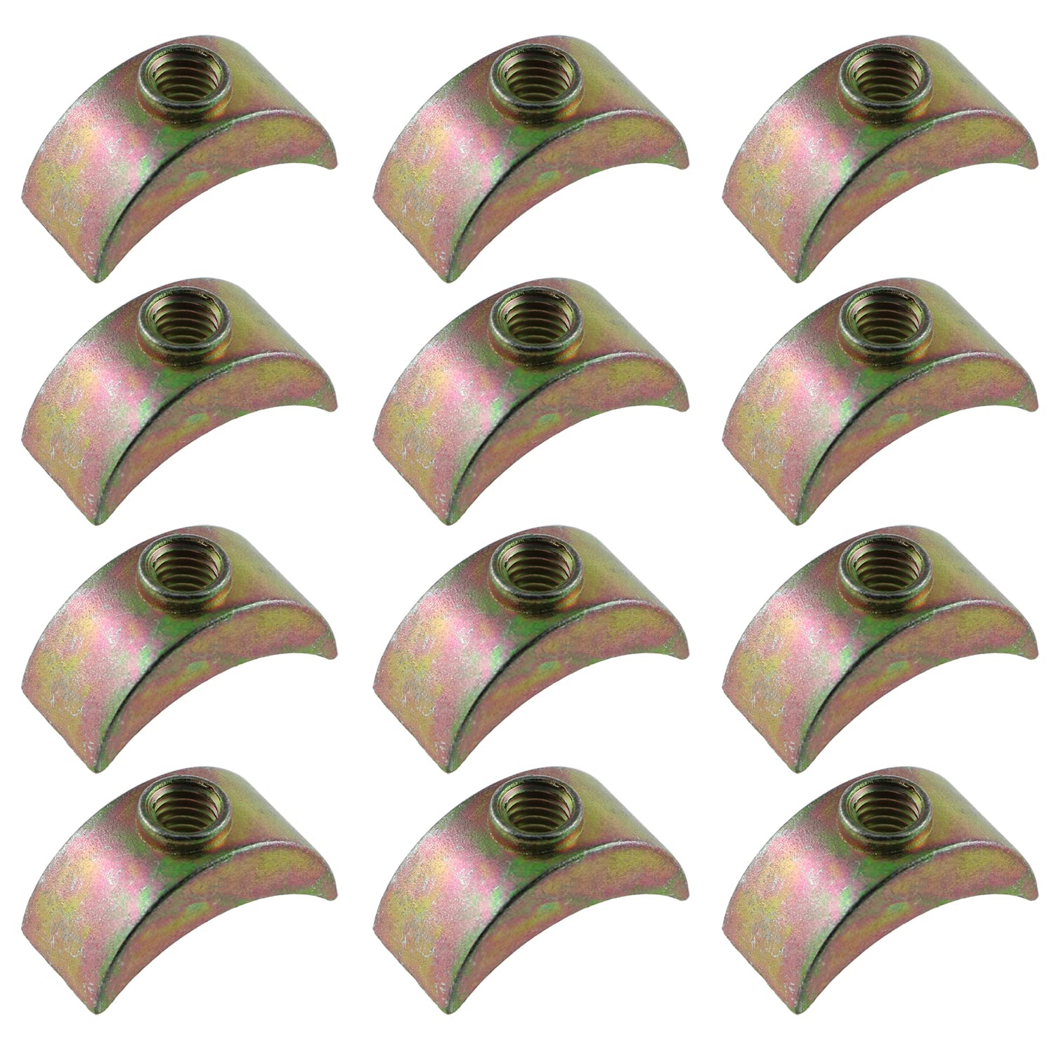 12PCS M6 24mm/0.94in Half Moon Nuts Washer Spacer - Furniture Hardware Accessories for Connecting & Repairing - Perfect for DIY Furniture Assembly, Cabinet Making and Home Improvement Projects