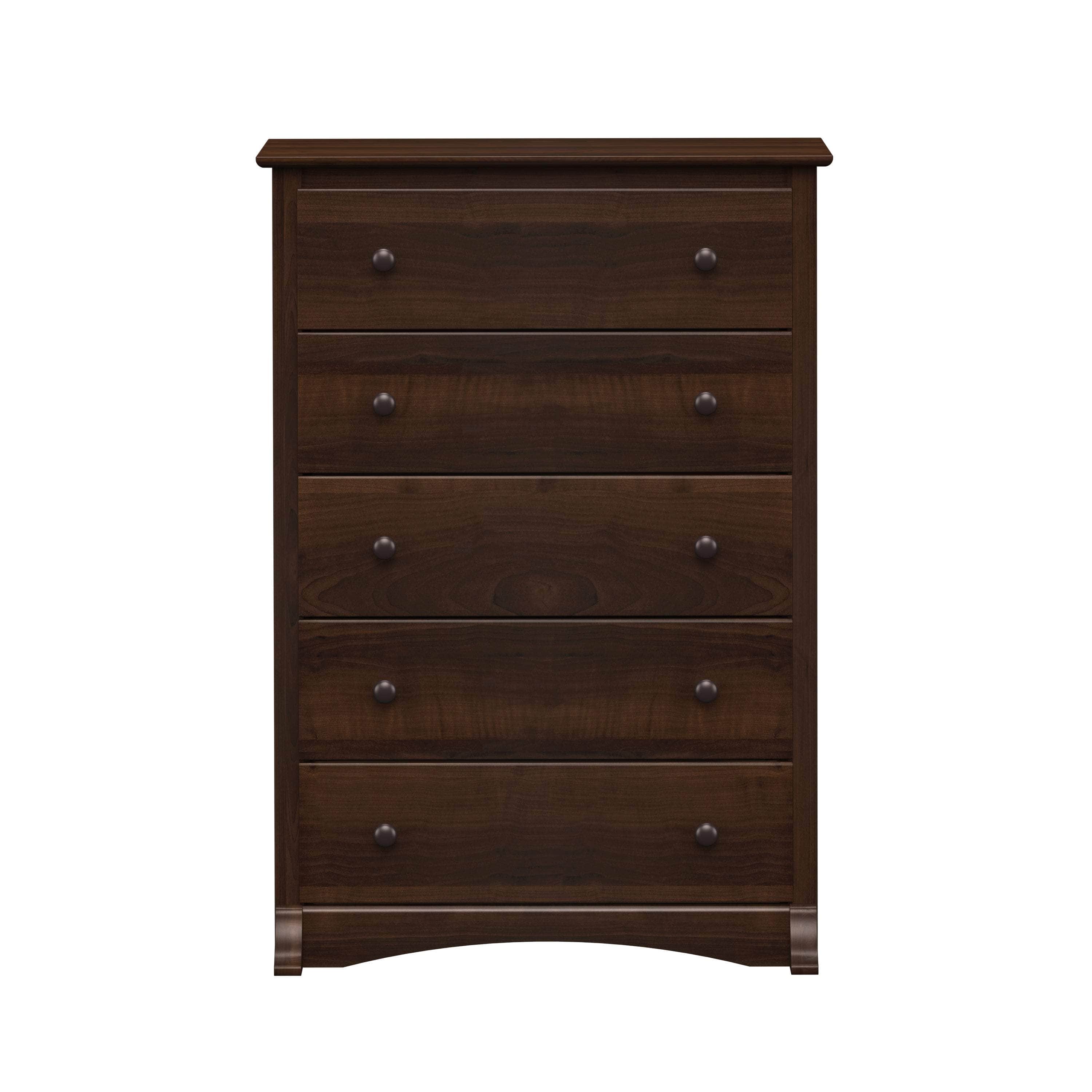 Sonoma 5-Drawer Dresser Chest - White, Black, Gray, Blue & Beige | Bedroom Storage Organizer for Clothes & Accessories