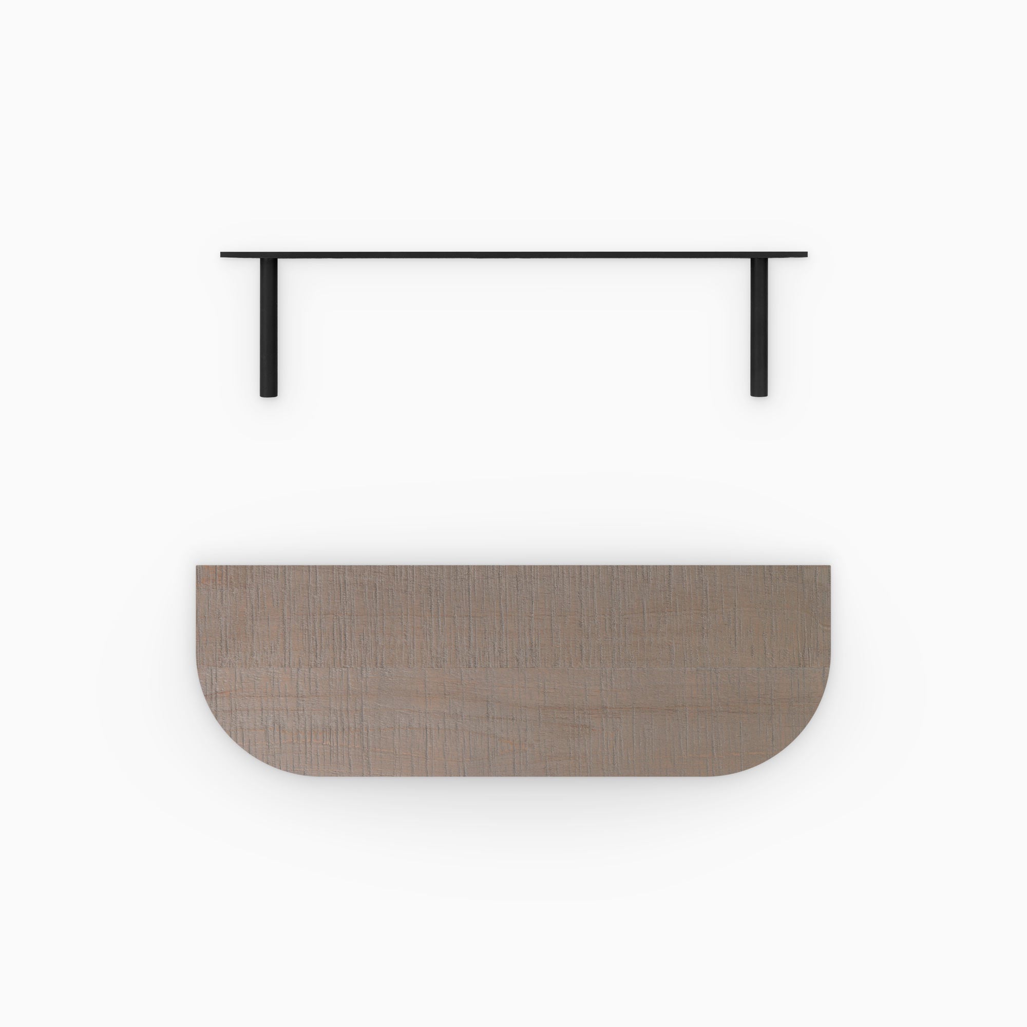 Aksel RADius Hatch Grey Rustic Floating Shelf - Wall Mounted Wooden Shelves for Home Decor, Kitchen, Bathroom & Living Room Storage