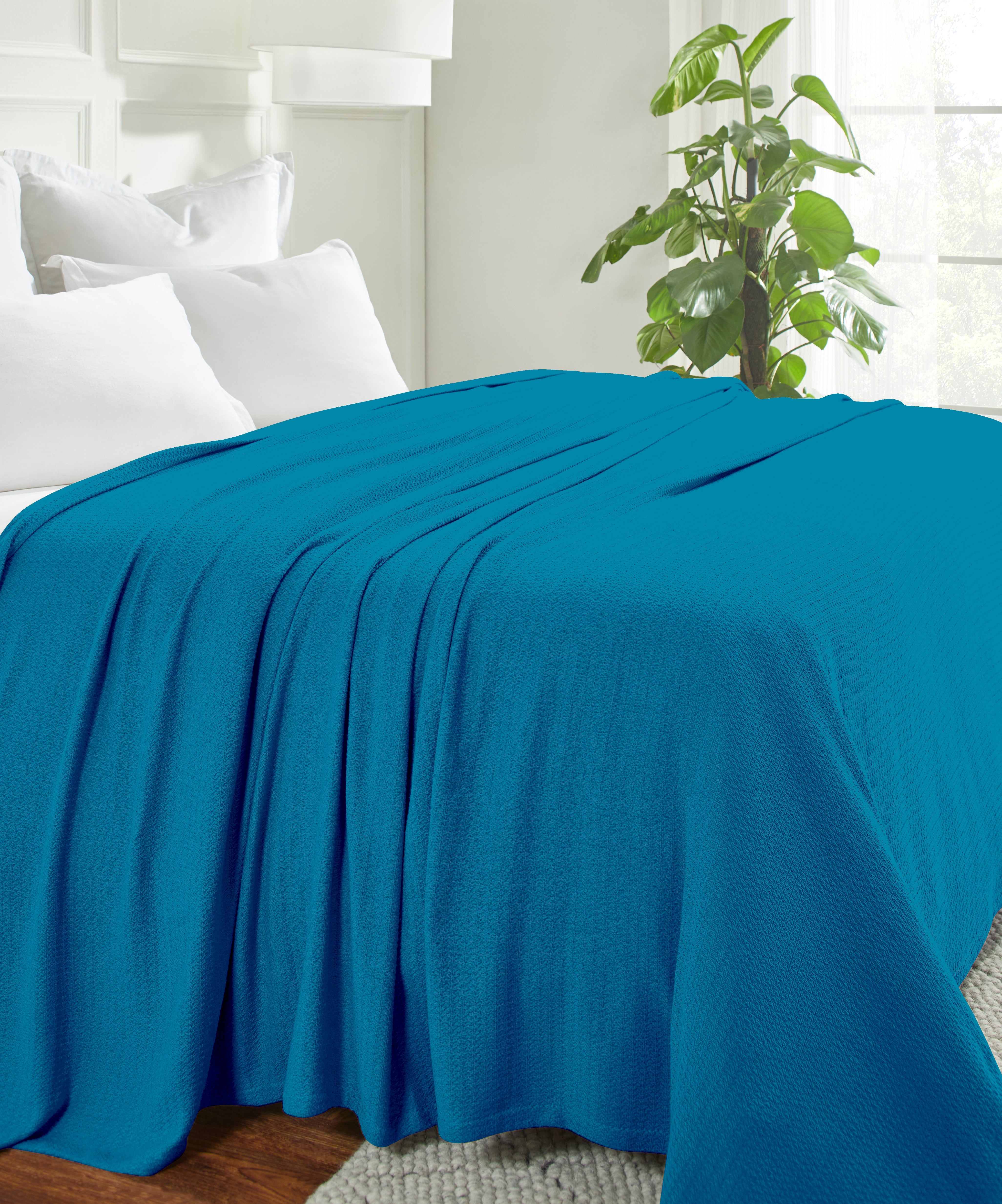 Premium Textured Cotton Waffle Weave Blanket - Soft & Breathable Throw for Bed, Sofa & Couch - Cozy Home Decor Gift for All Seasons