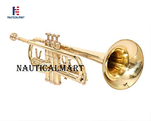 Professional Gold Lacquer Brass Bb Trumpet - Handcrafted for Superior Sound | Perfect for Jazz Bands, Orchestras & Solo Performances