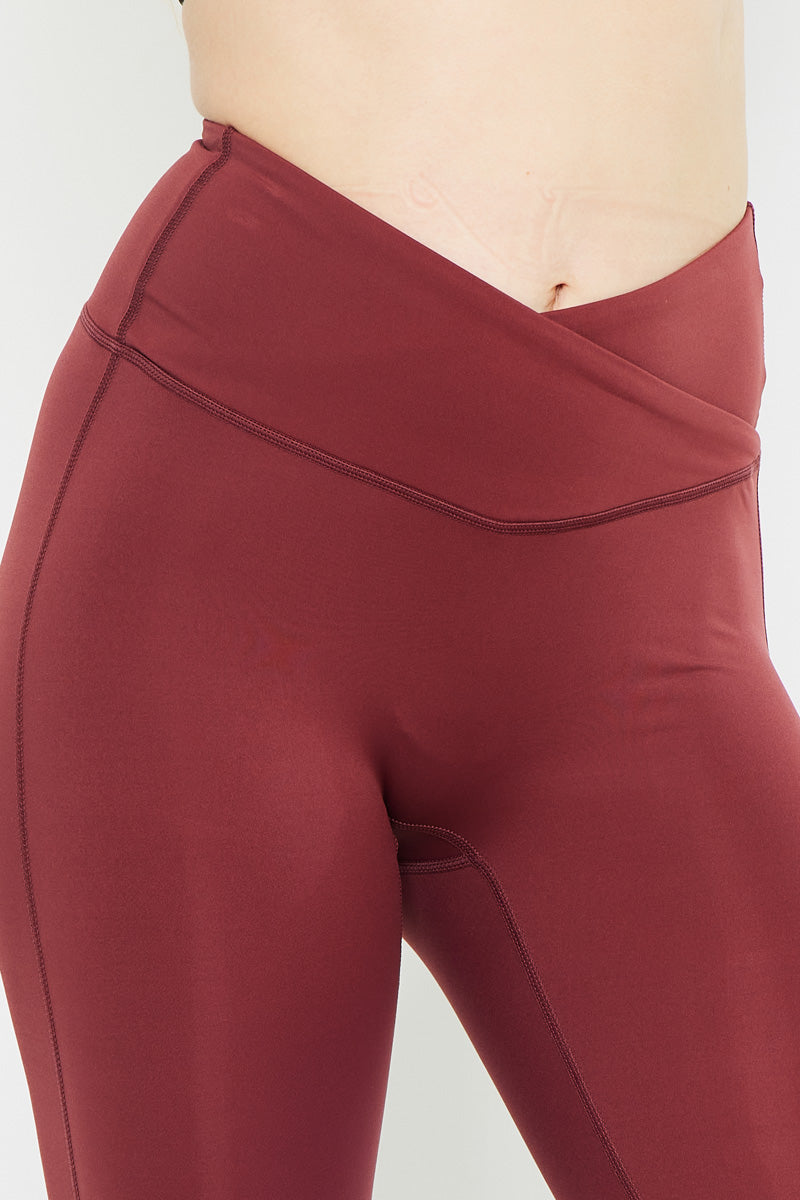 Ari Mid Rise Active Leggings for Women - High Waist Yoga Pants with Pockets - Comfortable Workout Leggings for Running, Gym & Lounge Wear