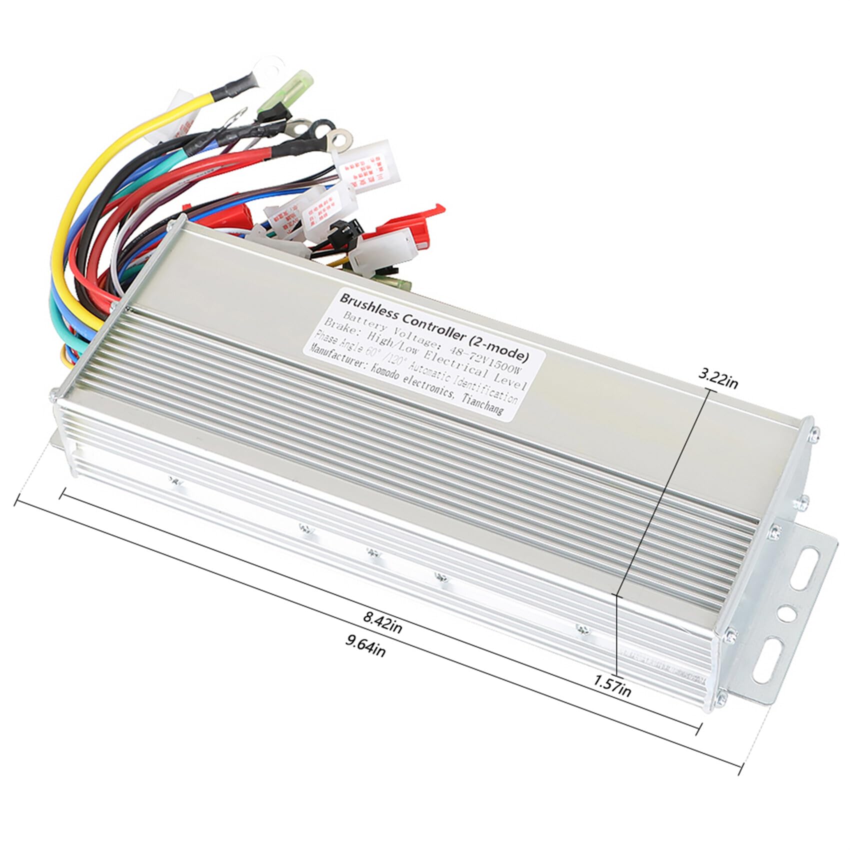 48-72V 1500W Brushless Motor Speed Controller for E-Bike & Scooter - High Performance DC Motor Controller Replacement with Waterproof Design - Perfect for Commuting, Off-Road Riding & DIY Electric Vehicle Projects