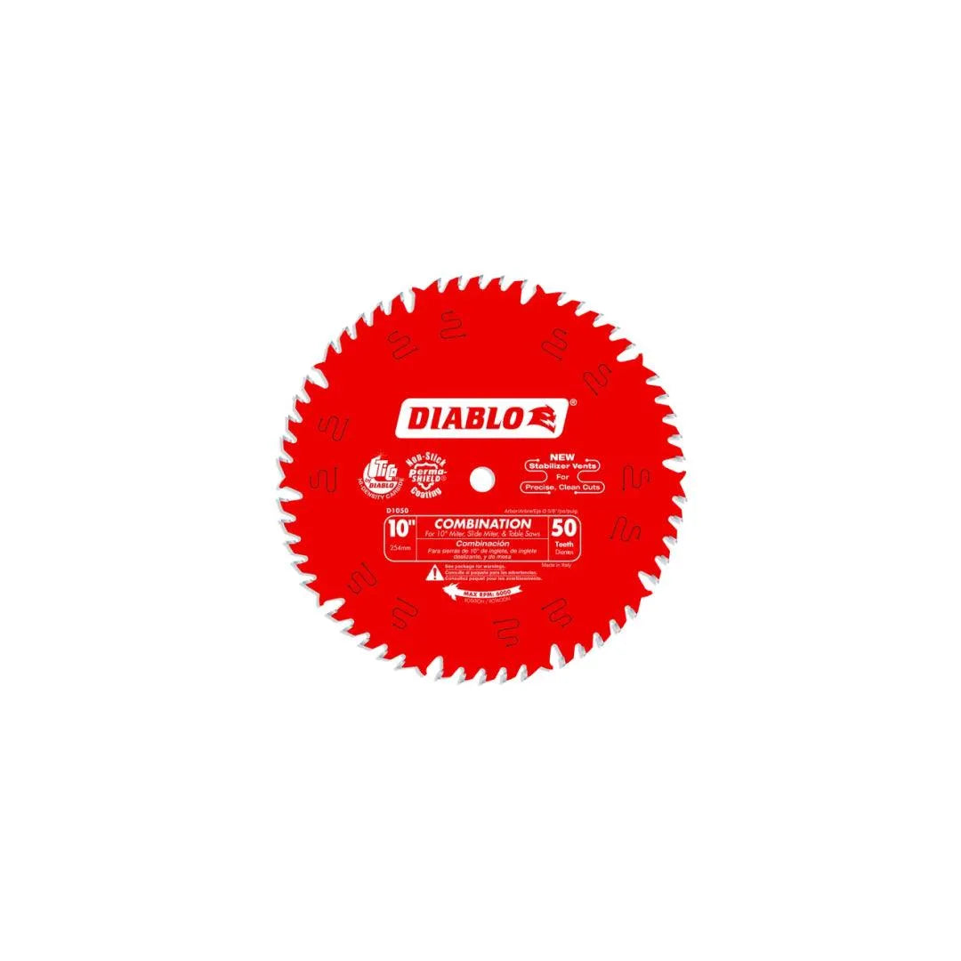 10-Inch 50-Tooth Combination Saw Blade for Wood & Metal Cutting - Perfect for DIY Projects, Carpentry, and Home Renovations