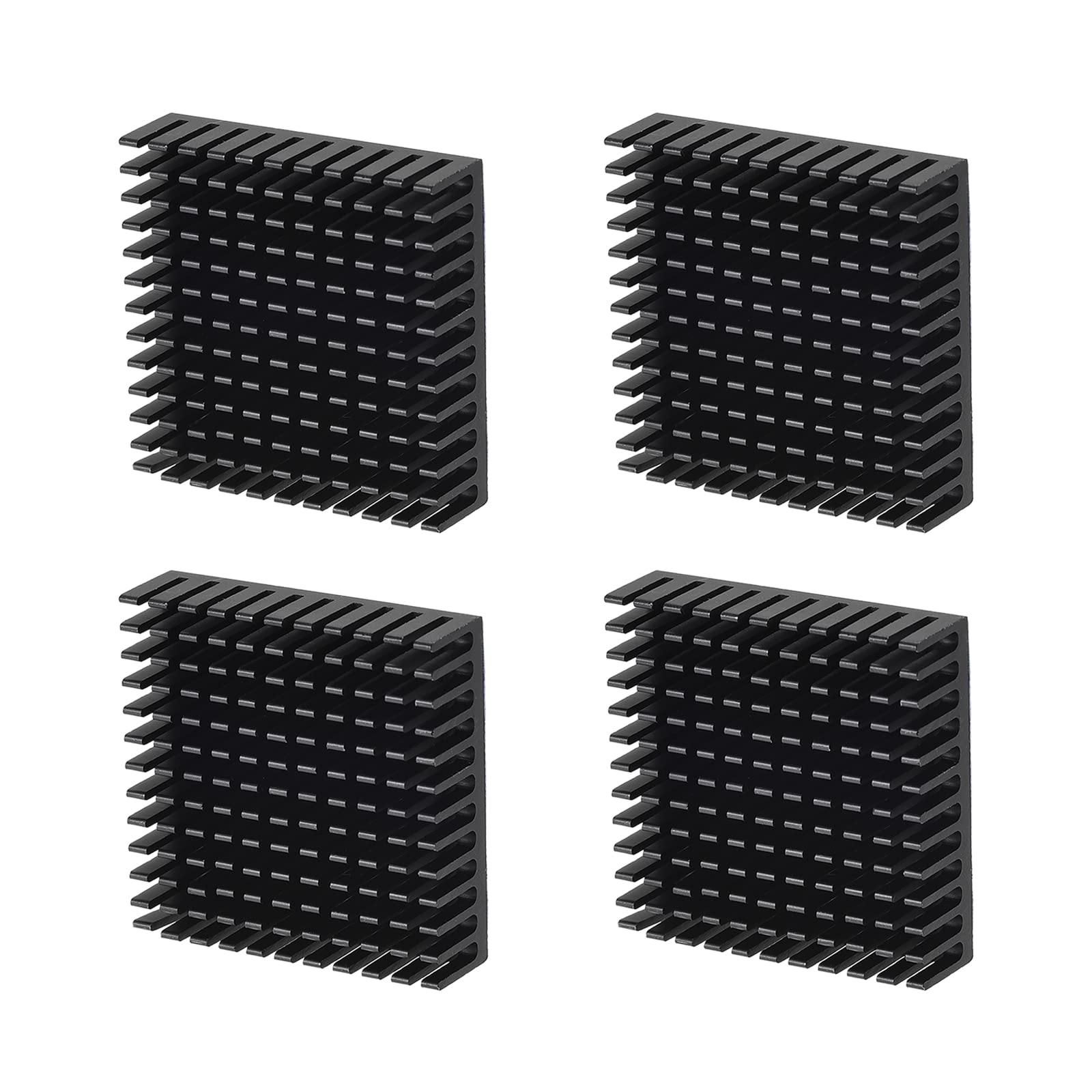 DMiotech 4 Pack 11x40x40mm Aluminum Alloy Heatsink with Thermal Paste - High Performance Cooling for 3D Printer Motherboard, Raspberry Pi, LED Circuits & DIY Electronics Projects