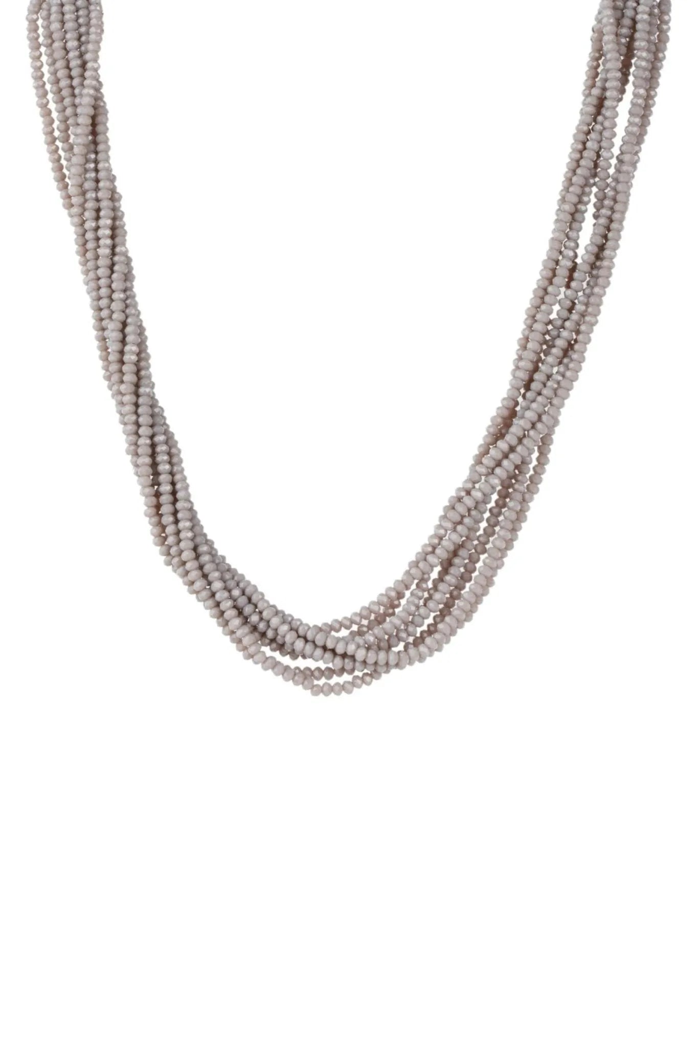 Elegant Crystal Multi Beaded Necklace for Women - Sparkling Fashion Jewelry Gift for Party, Wedding & Evening Occasions