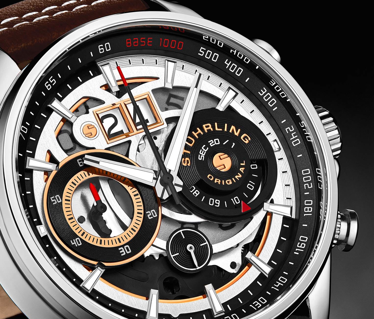 Ace Aviator Chronograph & Tachymeter 923 Quartz 45mm Men's Watch - Stylish Pilot Watch for Aviation Enthusiasts & Everyday Wear