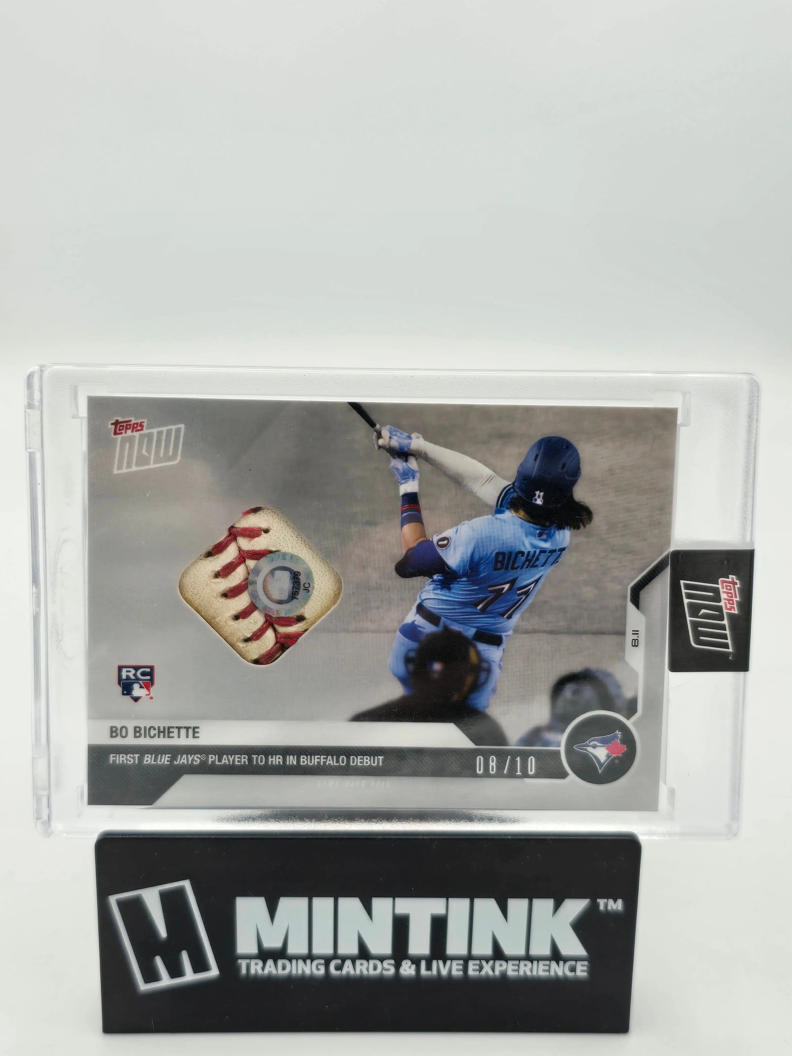 2020 Topps Now Bo Bichette Rookie Card RC Baseball Relic HR Buffalo Debut /10 - MLB Collectible for Sports Fans & Memorabilia Enthusiasts