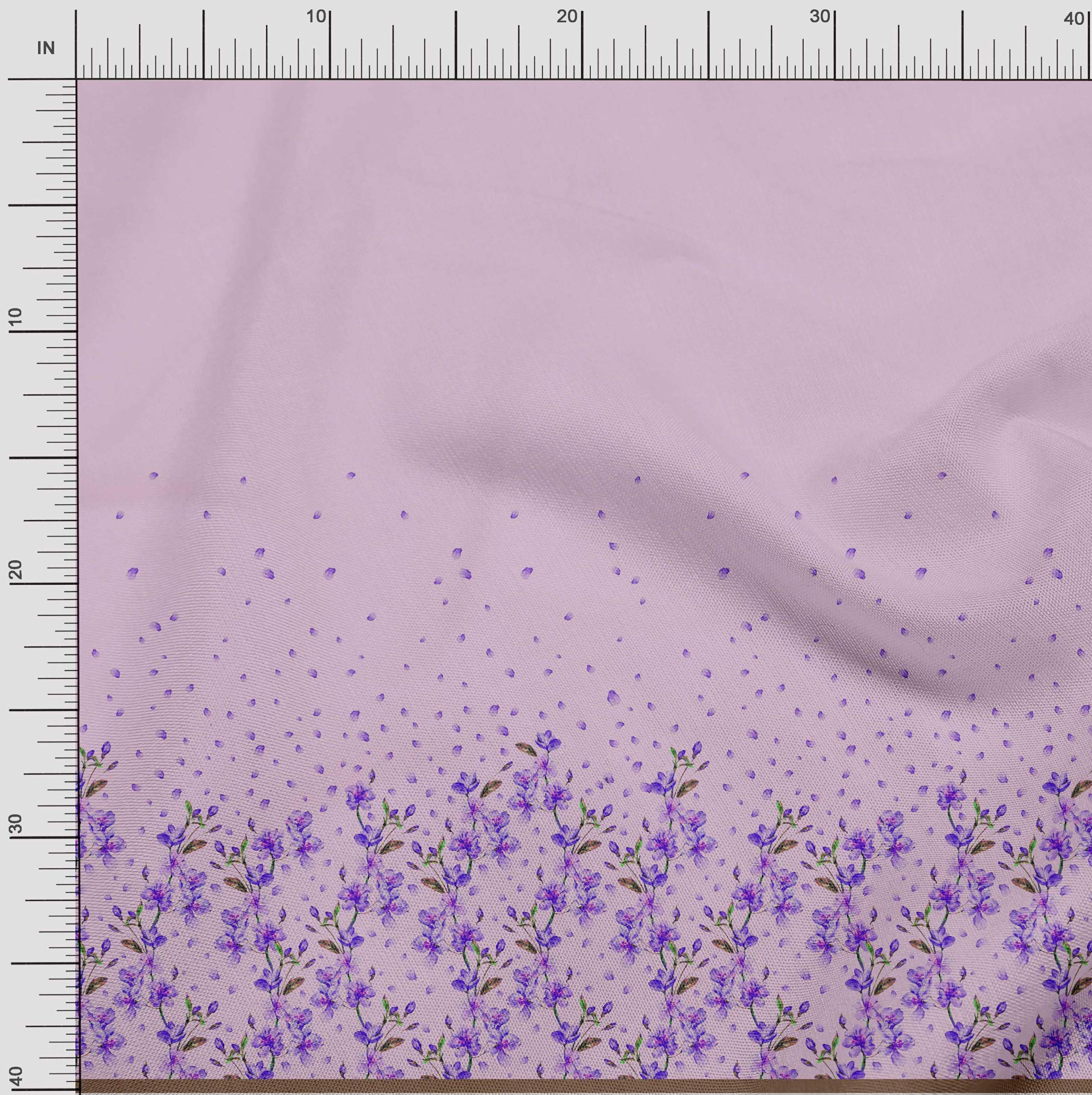 Soimoi Moss Georgette Purple Fabric by The Yard - 42