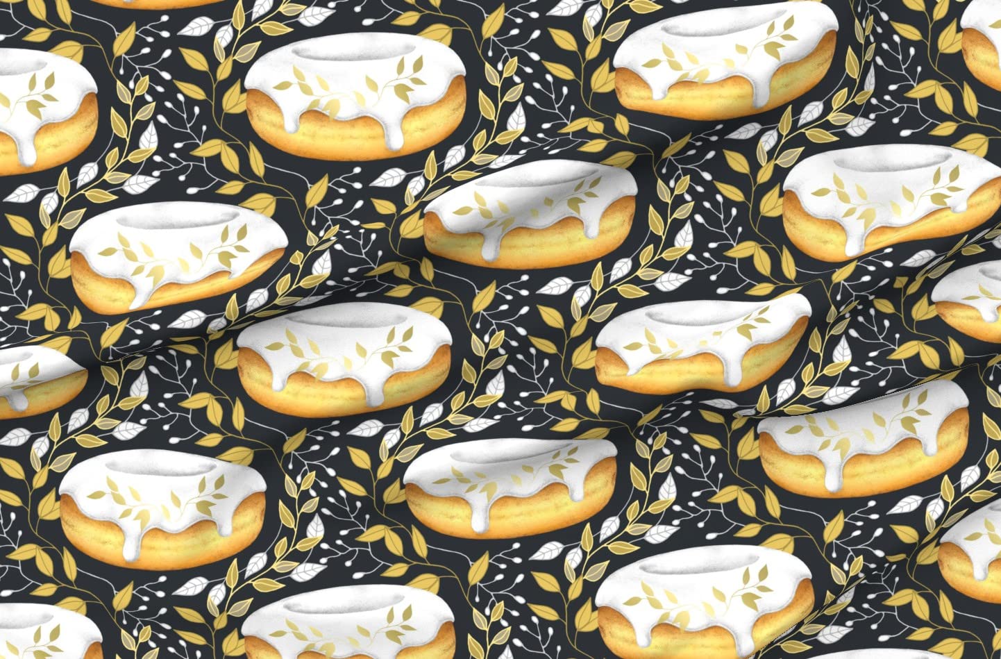 Premium Satin Fabric by The Yard - Doughnut Damask Print for Sewing, Apparel, Fashion, Blankets & Home Decor | Perfect for DIY Projects, Clothing, Quilting & Room Decorations
