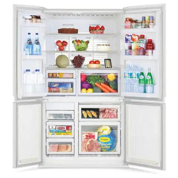 Mitsubishi Electric 580L French Door Refrigerator - Energy Efficient, Frost-Free, Spacious White Fridge for Modern Kitchen & Large Family Storage