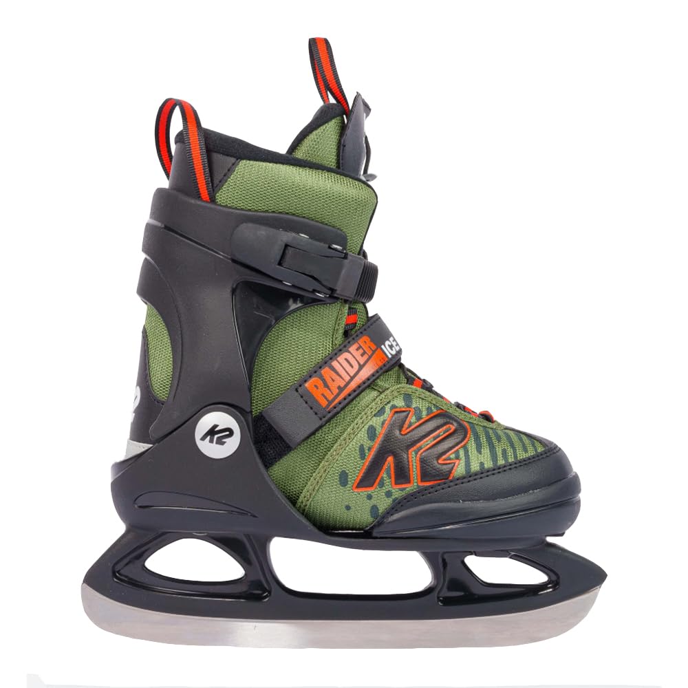K2 Raider Boys Adjustable Ice Skates - Youth Hockey & Figure Skating - Perfect for Ice Rinks, Outdoor Pond Skating & Winter Sports