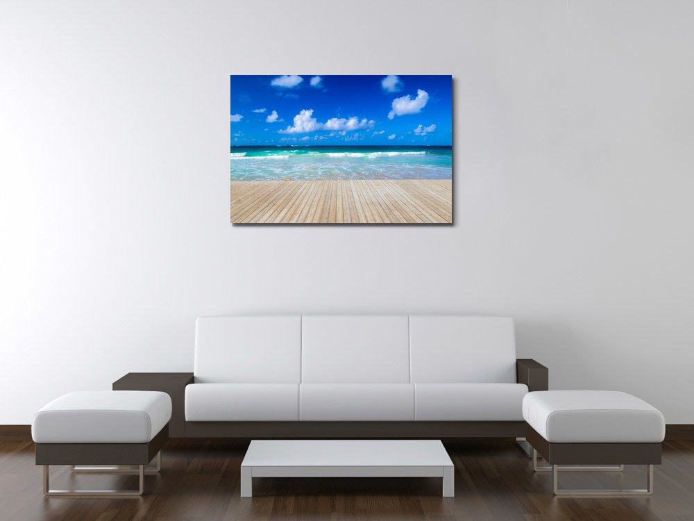 Romantic Tropical Beach Canvas Wall Art - 32
