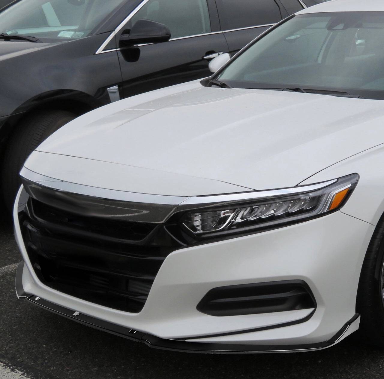 2018-2021 Honda Accord Sedan 4-Door 3-Piece Front Bumper Lip Spoiler - Stylish Car Body Kit for Enhanced Aerodynamics & Sporty Look - Perfect for Street Racing & Car Shows
