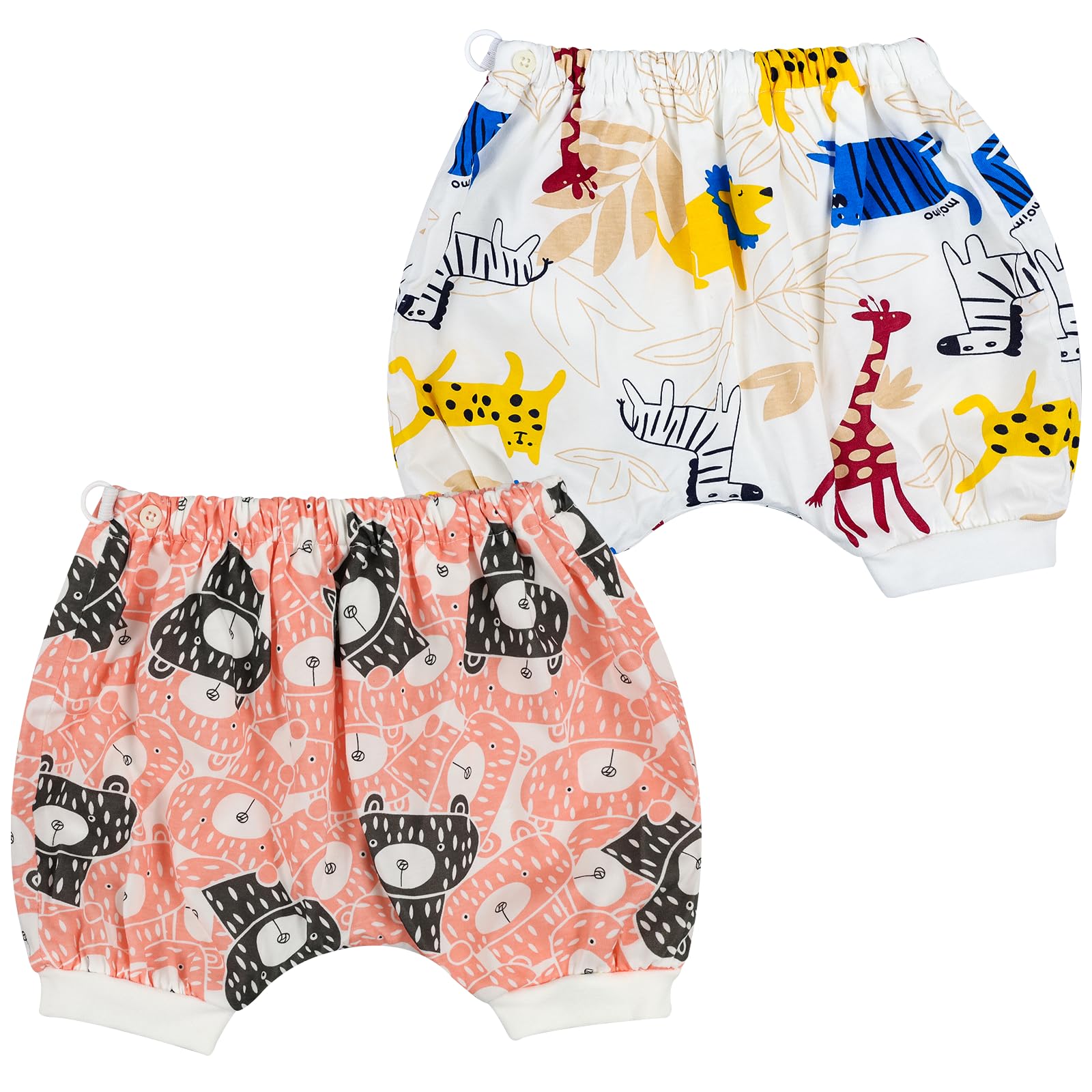 **MooMoo Baby Bedwetting Shorts Diaper Pants for Summer - 2 Packs Super Absorbent Potty Training Underwear for Boys & Girls | Daytime & Overnight Protection, Leak-Proof Comfort**