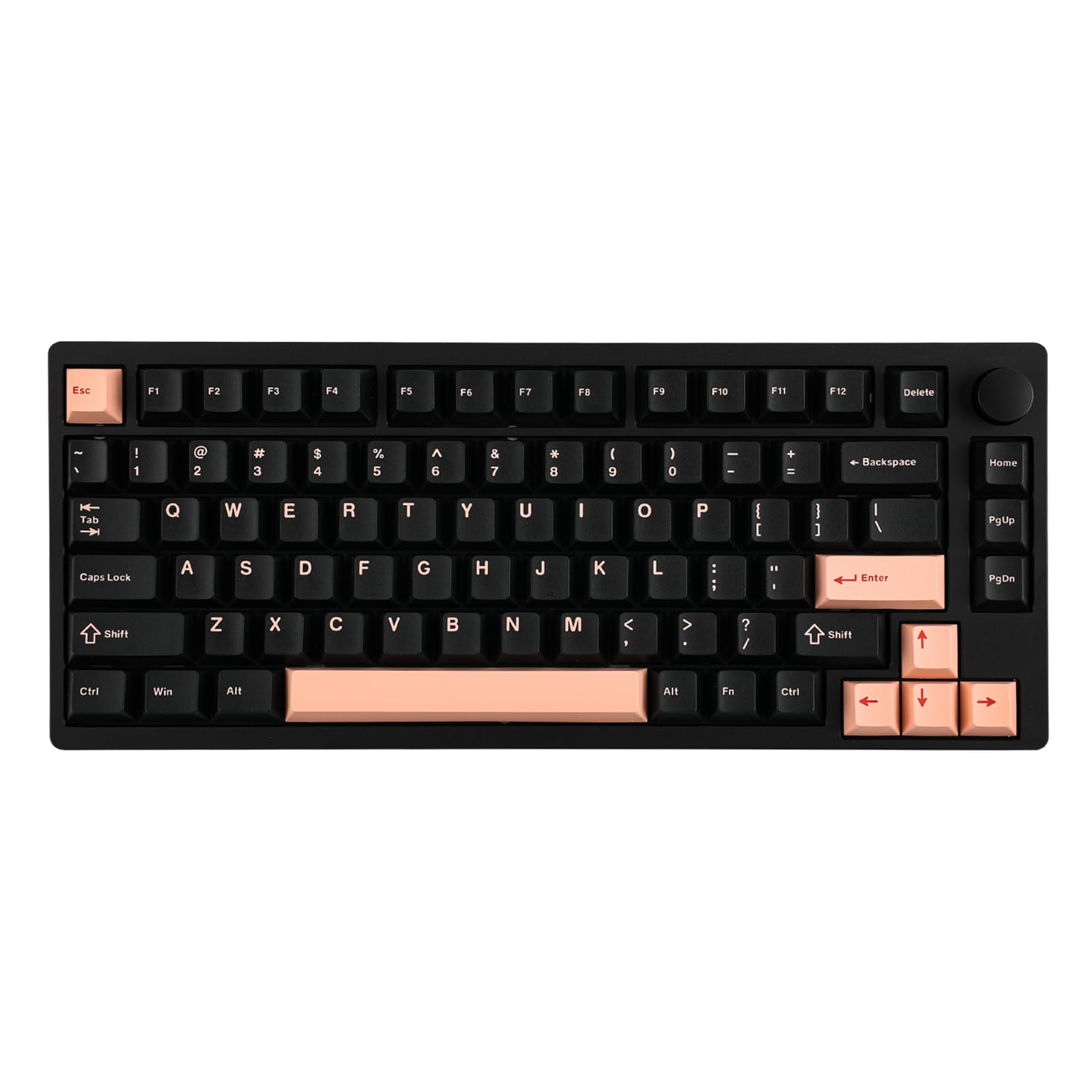 EPOMAKER P75 Wireless Mechanical Keyboard - Bluetooth 5.0, 2.4GHz & USB-C Hot Swappable Aluminum Keyboard with Gasket Mount, Creamy Keycaps for PC, Mac, Tablet, PS5, Xbox - Perfect for Gaming, Office & Typing (Black, Wisteria Tactile Switch)
