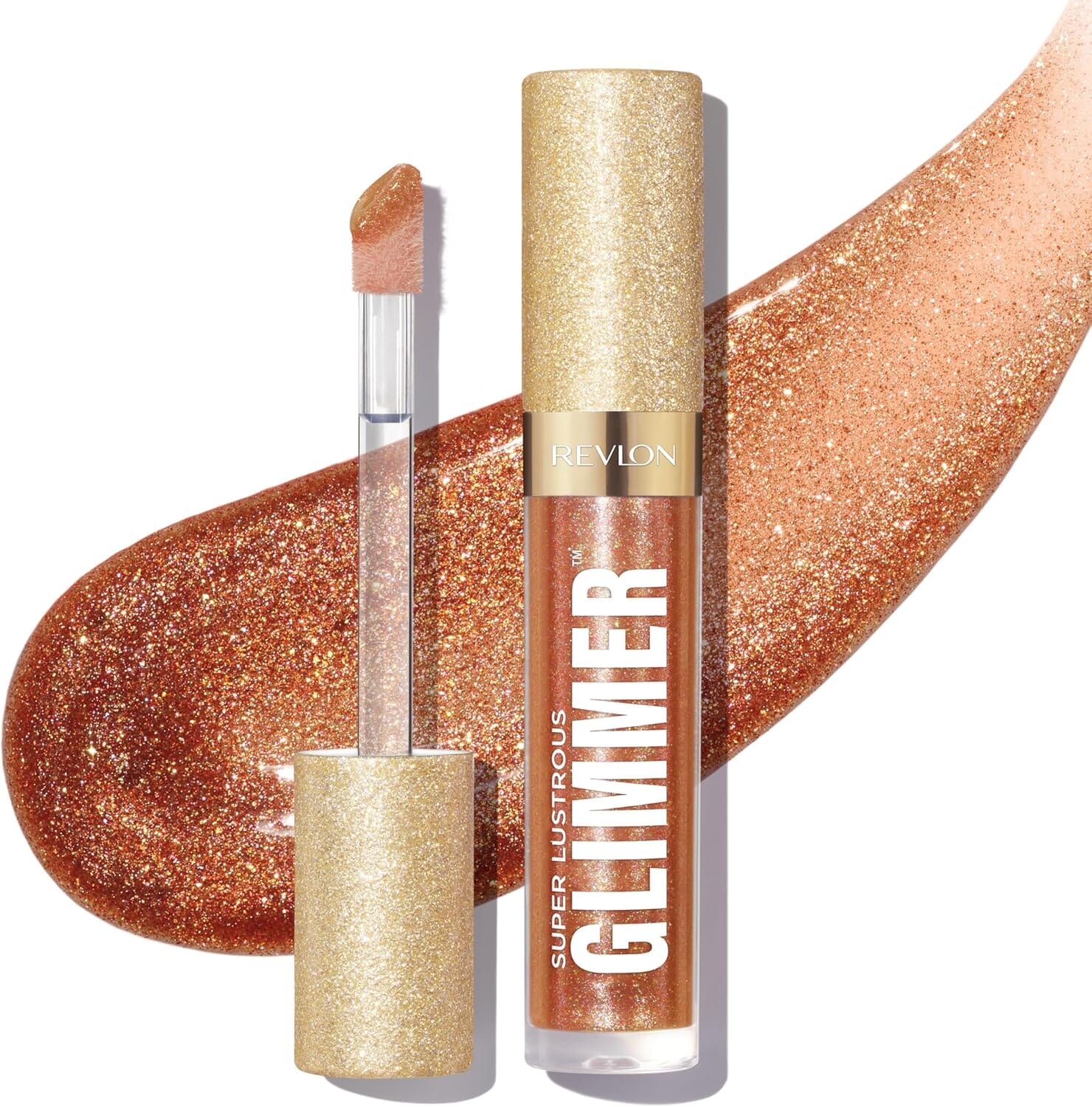 Revlon Super Lustrous Glimmer Gloss in Bronze Spark - 3.8ml Shimmering Lip Gloss for Everyday Wear & Special Occasions