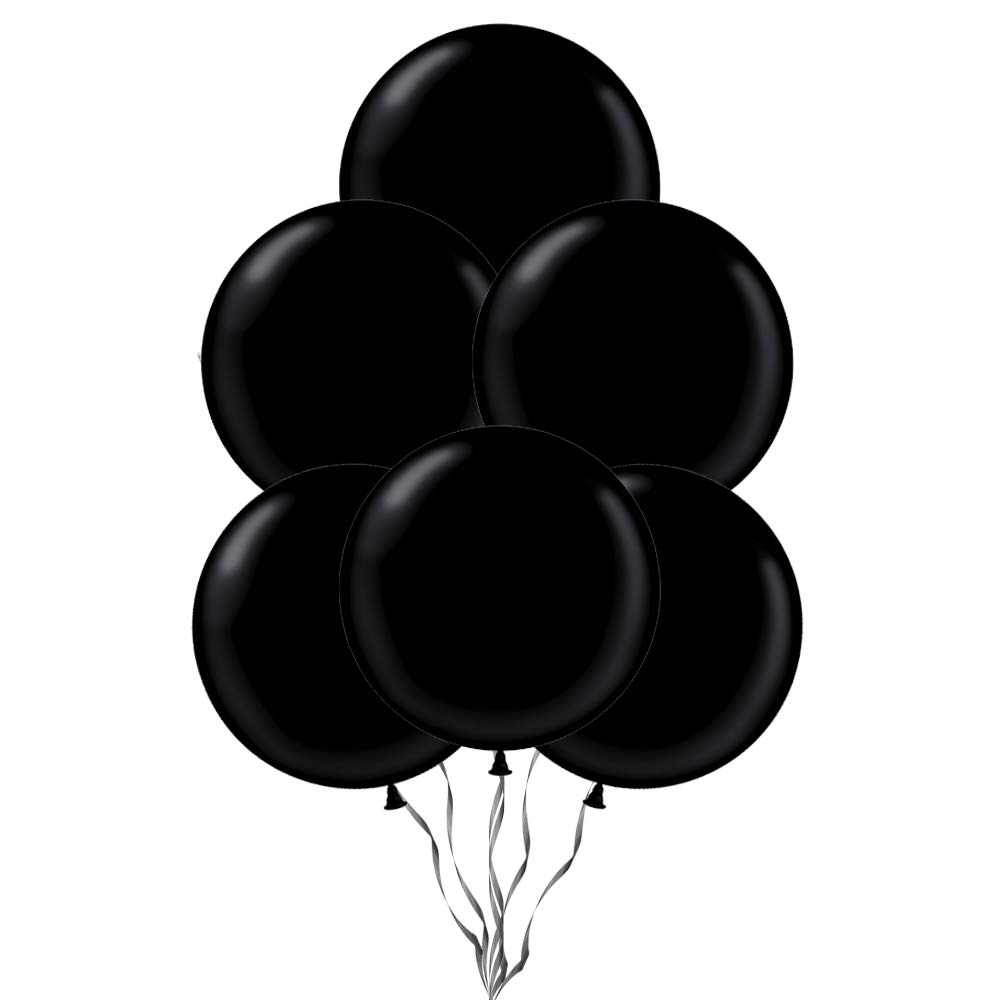 Premium 24 Inch Black Latex Balloons for Parties - Pack of 25 | Perfect for Birthday Decorations, Wedding Receptions & Graduation Celebrations