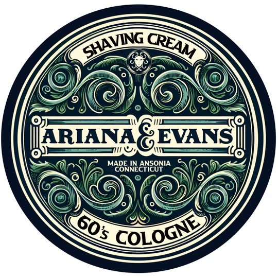 Ariana & Evans 60’s Cologne Scented Shaving Cream for Men - Classic Vintage Cologne Fragrance, Moisturizing & Lathering Shaving Soap - Perfect for Wet Shaving, Grooming & Barber Shop Use