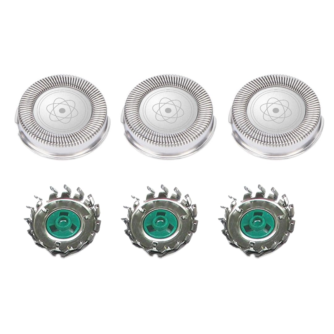 3-Pack Replacement Shaver Blades for Philips Norelco HQ64, HQ6070, HQ6073, HQ5710, 7310, PT720, PT726, PT725 - Compatible with Electric Razors for Men - Perfect for Travel, Home & Office Use