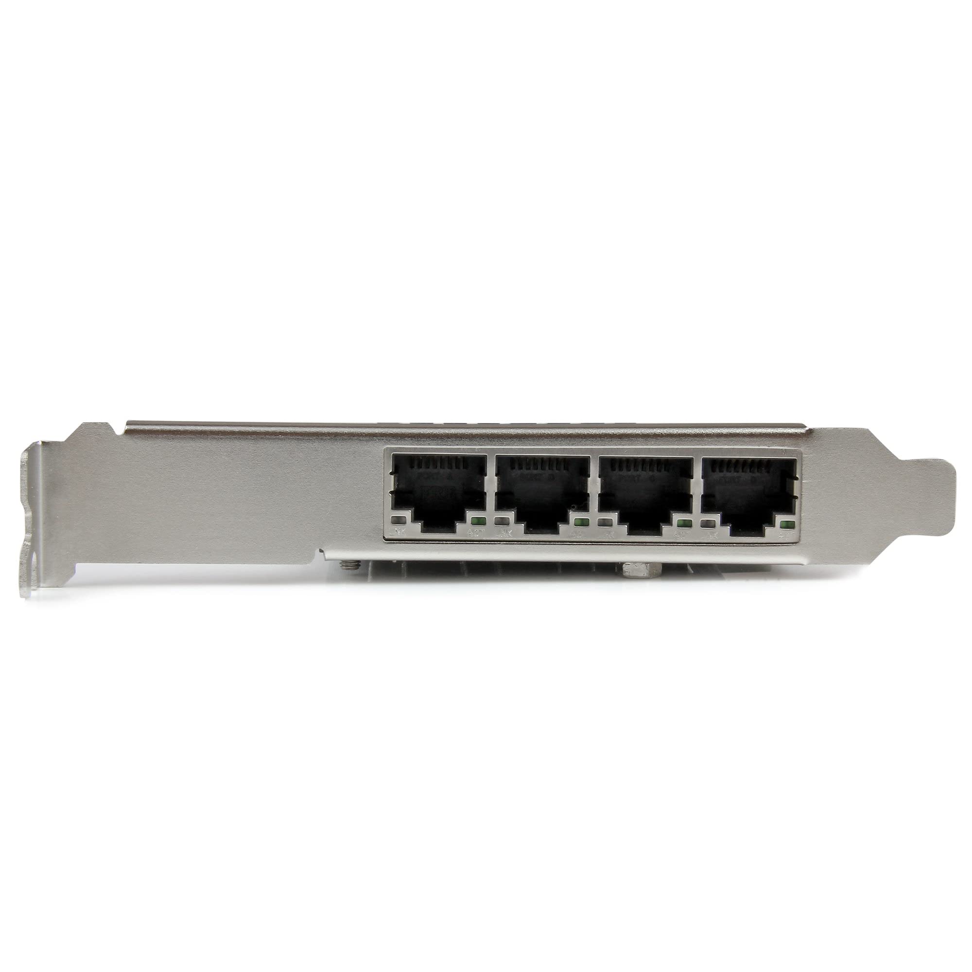 StarTech.com 4 Port PCIe Gigabit Ethernet Network Card with Intel i350 Chipset - RJ45 Port for Server & Desktop - Dual NIC Card (ST4000SPEXI) - Ideal for High-Speed Networking, Data Centers & Gaming PCs