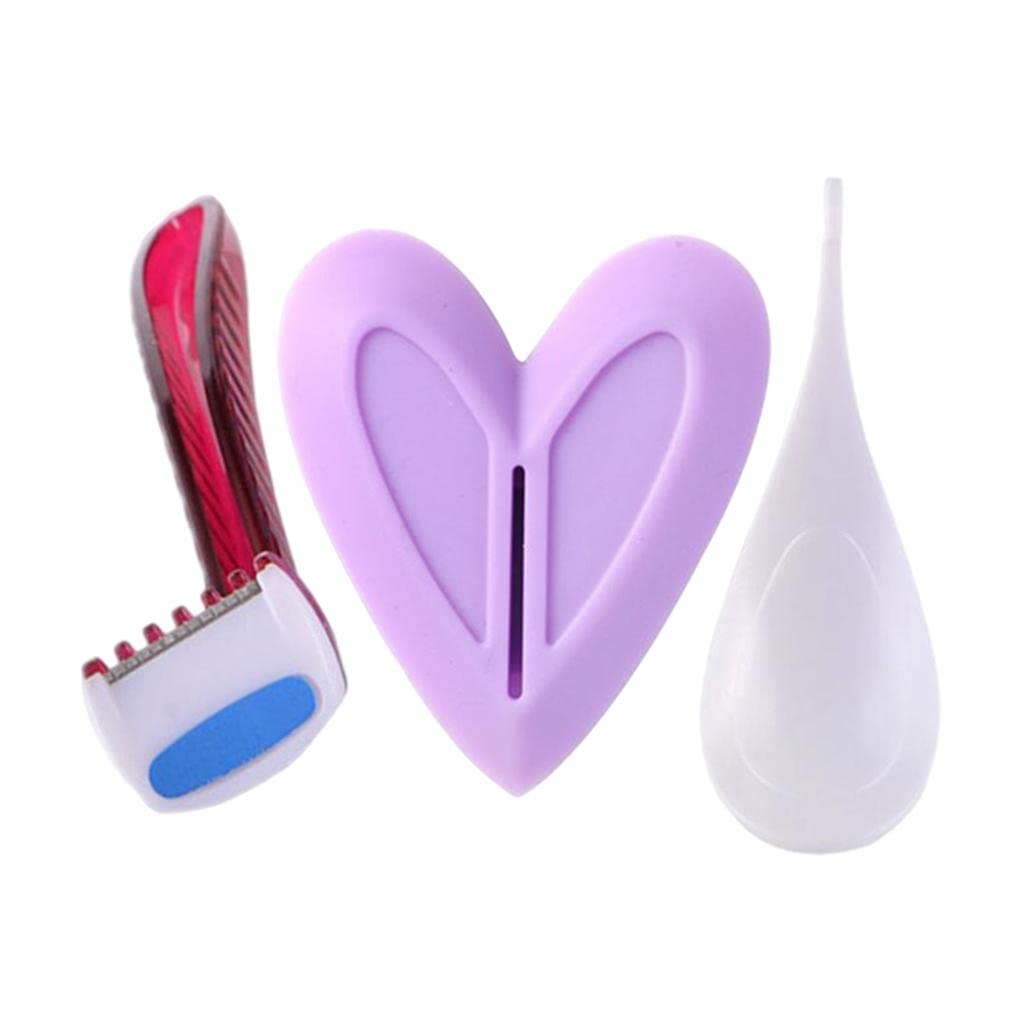 Amagogo Women's Bikini Hair Removal Stencil Set - Heart & Customizable Shapes for Smooth Skin | Perfect for Waxing, Shaving & DIY Grooming at Home