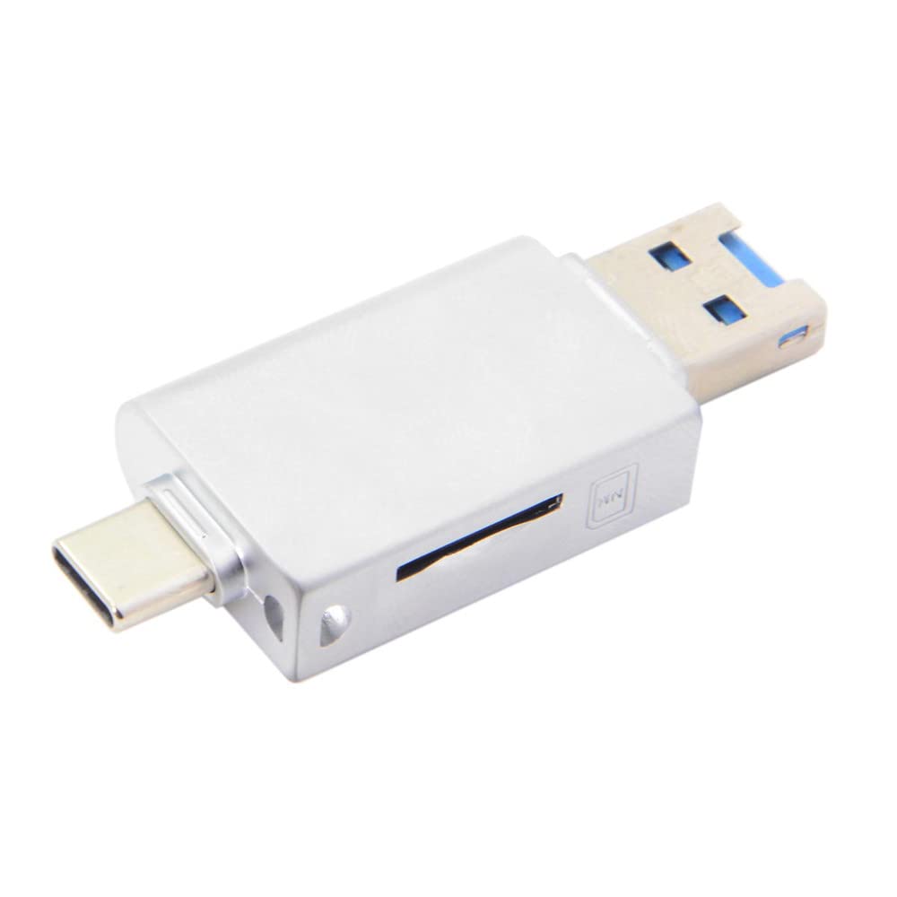 JSER USB-C to NM Card & Micro SD Card Reader - USB 2.0 Adapter for Huawei Phones, Laptops - Transfer Photos/Videos from Camera, Drone, Action Cam to Computer