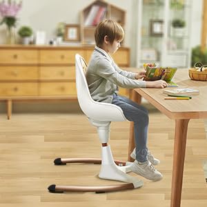 Premium Adjustable Baby High Chair with Double Tray - Ergonomic Lift Height & Seat Angle for Comfortable Feeding - Luxury White Gold Design for Modern Nurseries - Perfect for Mealtime, Playtime & Learning Activities